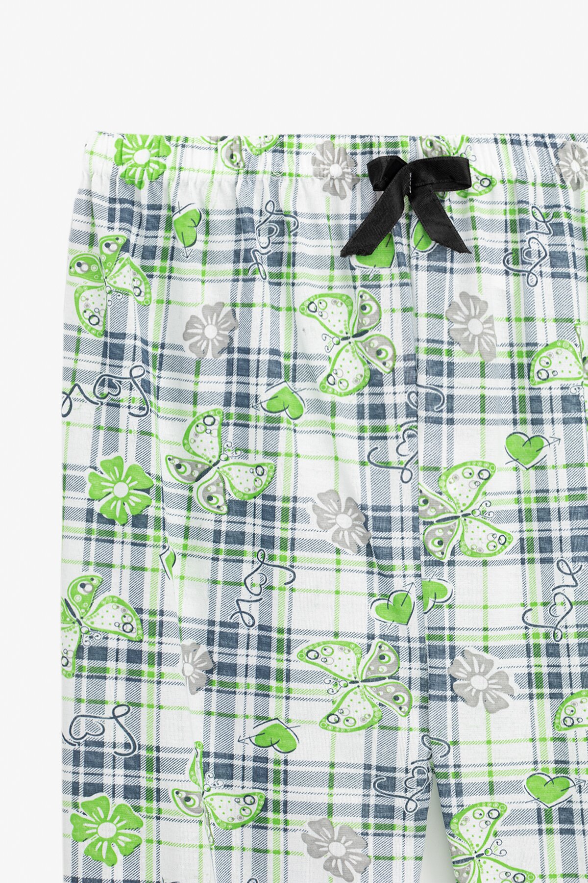 Пижама низ штаны женские Butterflies green M Бело-зеленый  Фото №1