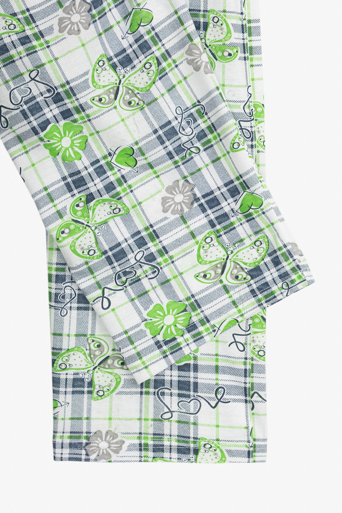 Пижама низ штаны женские Butterflies green M Бело-зеленый  Фото №2