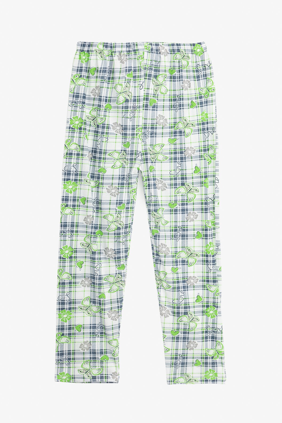 Пижама низ штаны женские Butterflies green M Бело-зеленый  Фото №3