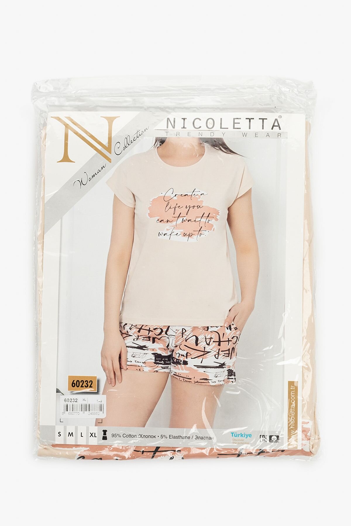 Піжама жіноча Nicoletta 60232 S Бежевий  Фото №7