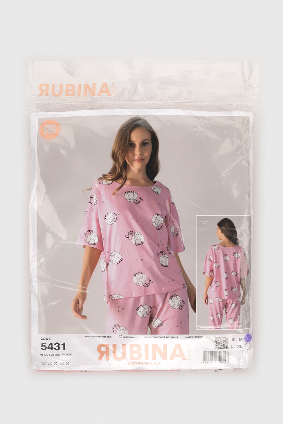 Пижама женская RUBINA 5431 S/M Розовый (2000990482815A)  Фото №20