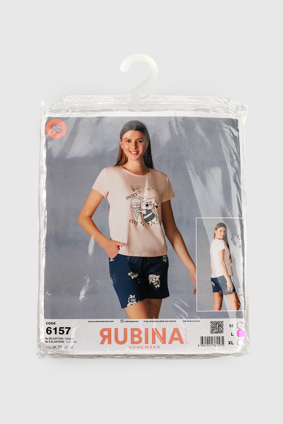 Піжама жіноча RUBINA 6157 L Рожево-синій (2000990744135A)  Фото №15