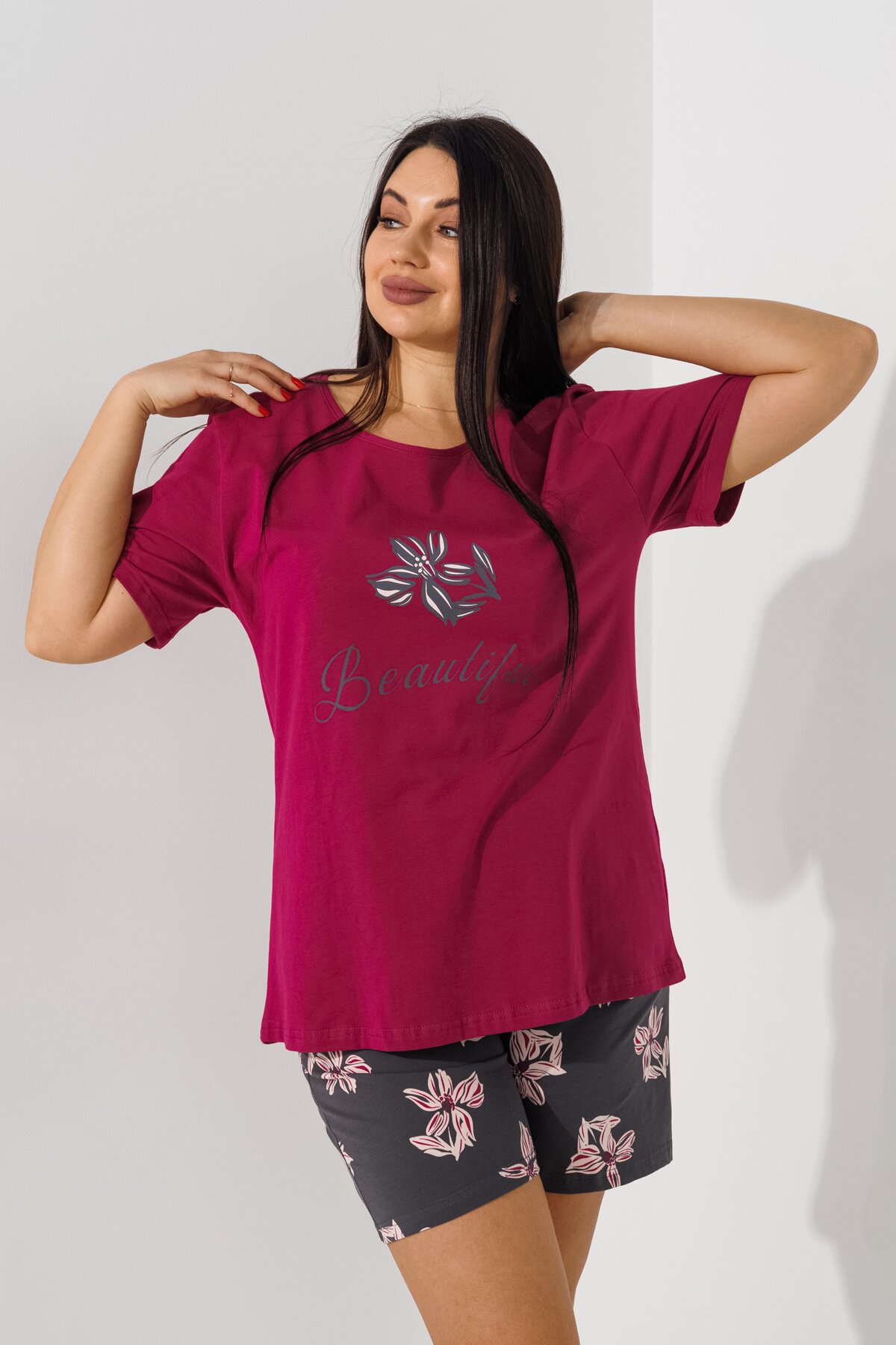 Піжама жіноча RUBINA 4997 2XL Фіолетово-сірий  Фото №3