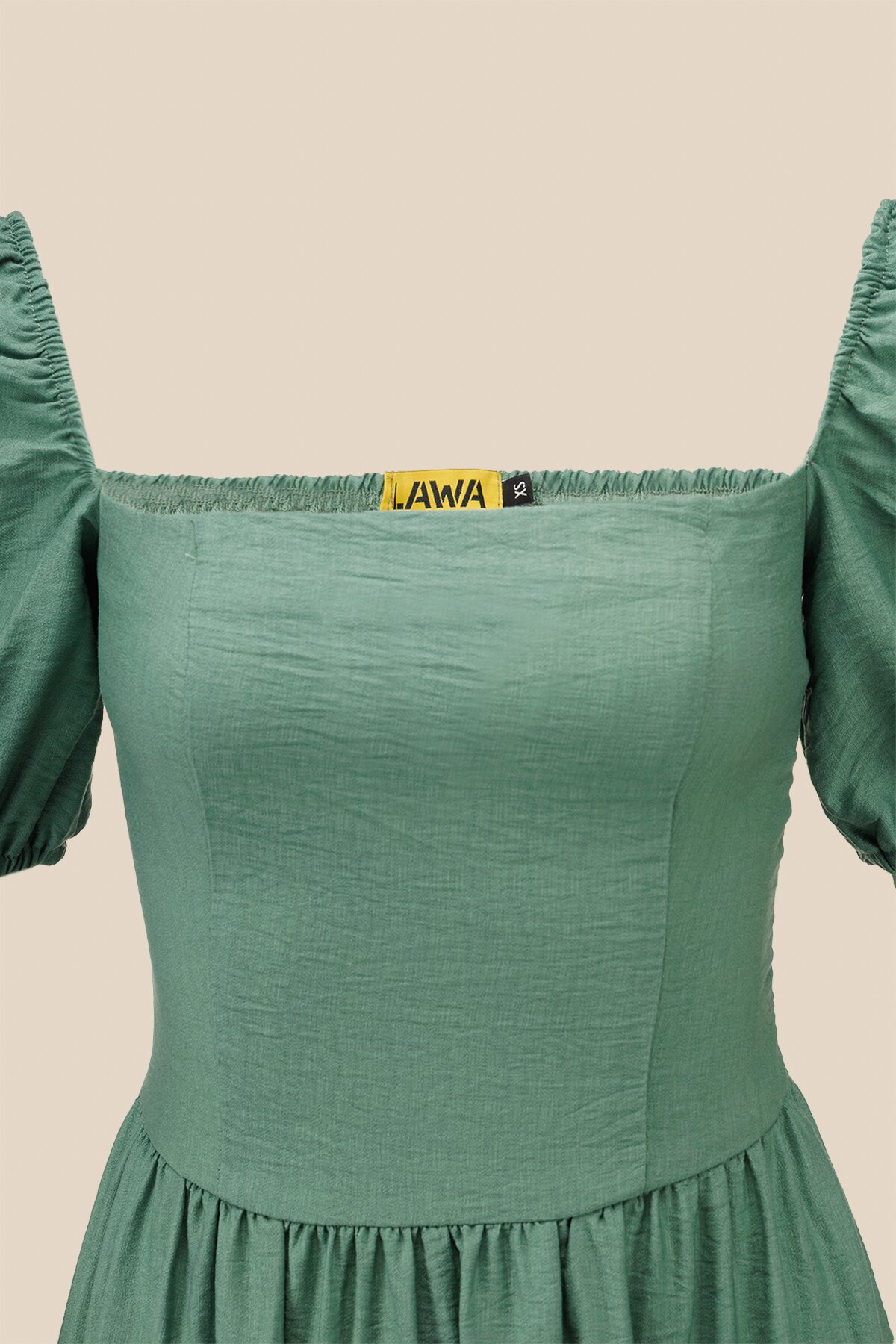 Купити Сукня однотонна жіноча LAWA WTC02382 XS Зелений Артикул: 2000990656230 Фото повноекранне №7