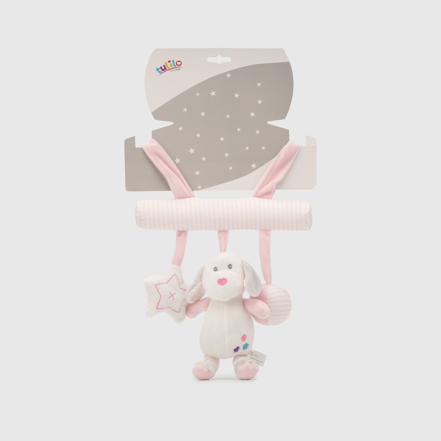 Підвіска з брязкальцем та дзвоником Песик BABY TRADE 11/5007/4 Рожевий (2000990362964)  Фото №3