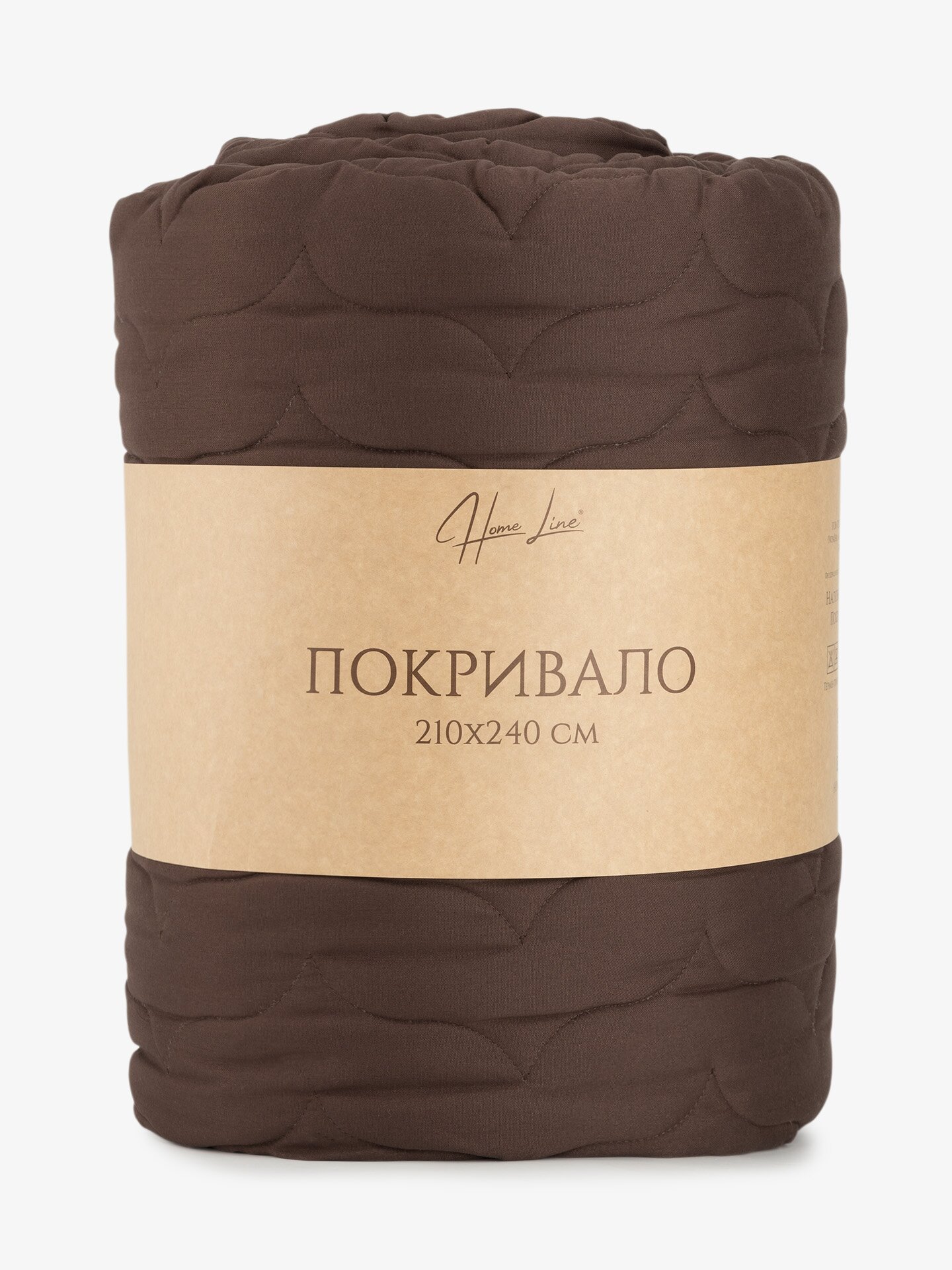 Купити Покривало стьобане 178207 210х240 см Шоколадний Артикул: 2600001782073 Фото повноекранне №3
