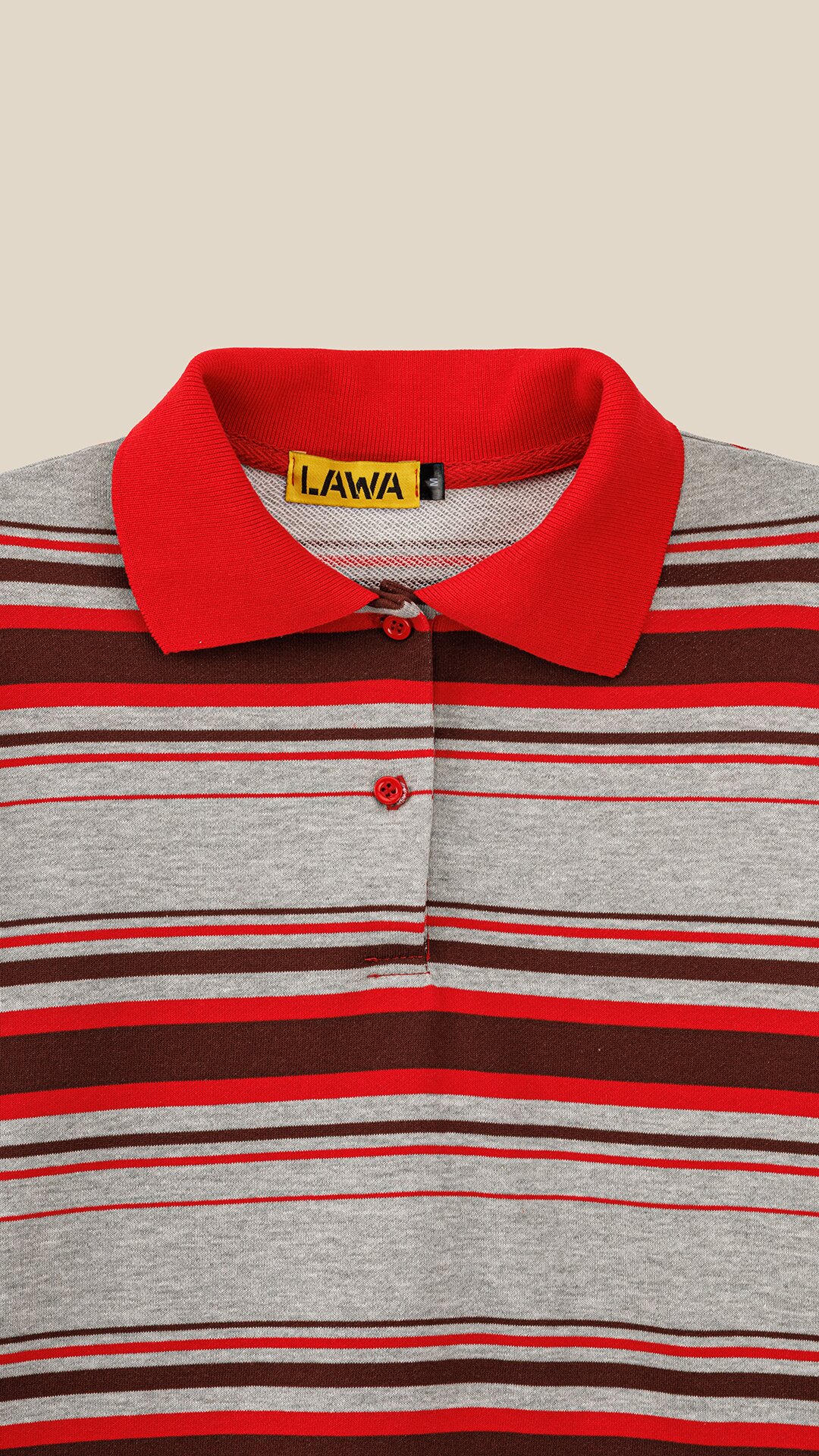 Купити Поло з візерунком жіночий LAWA WTC02453 S Сіро-червоний Артикул: 2888000022431 Фото повноекранне №8