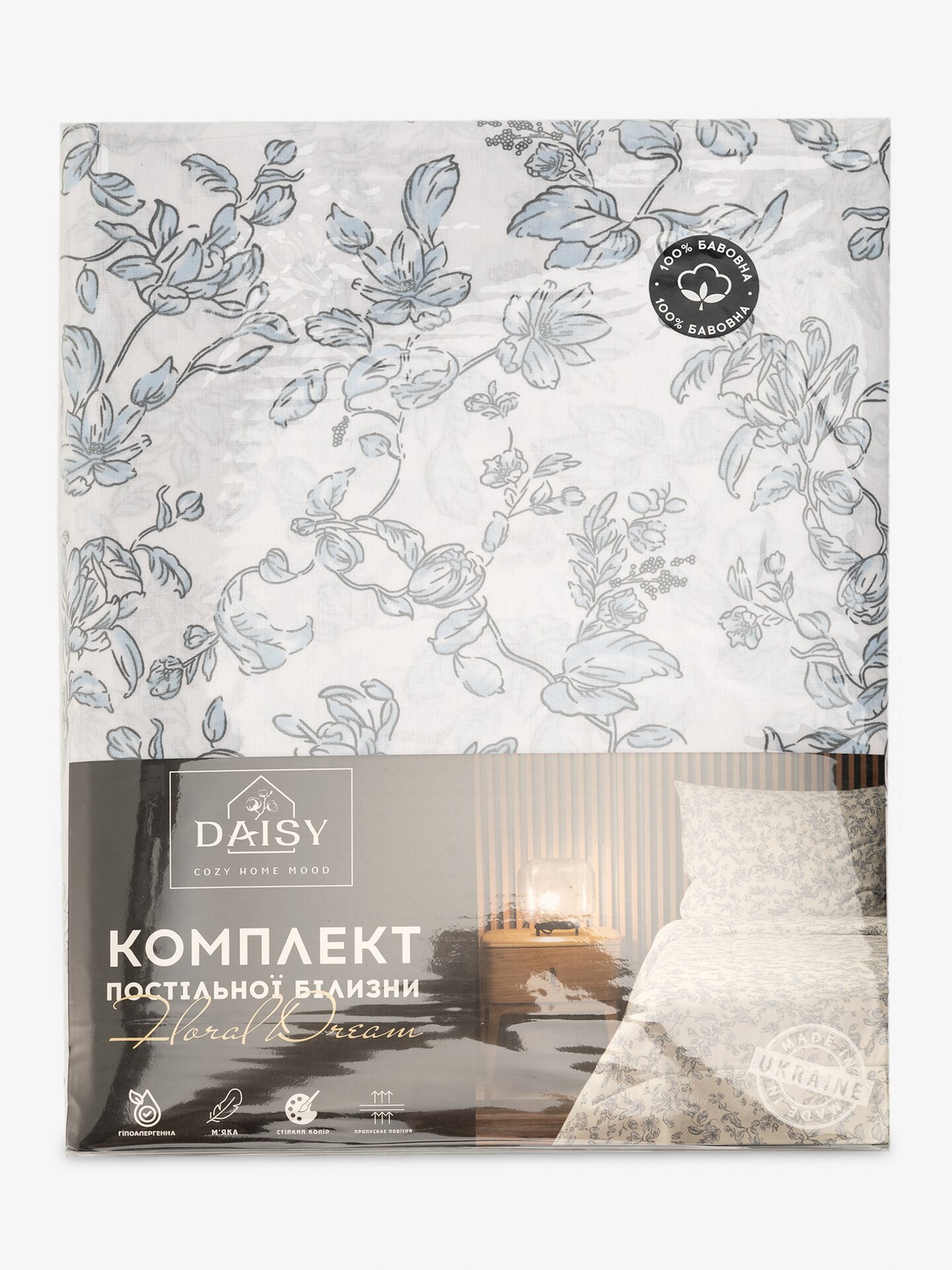 Купити Постільна білизна Євро FLORAL DREAM Daisy Різнокольоровий Артикул: 4820298414725 Фото повноекранне №4