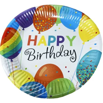 Купити Паперова тарілка "Happy Birthday" Party Хата 1502-5771 6 шт Різнокольоровий Артикул: 4823118903188