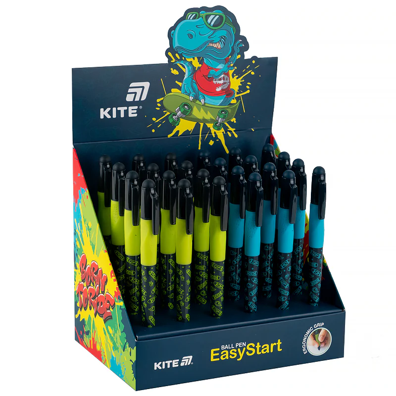 Ручка шариковая EasyStart Skate Kite K25-099-1 Синий  Фото №1