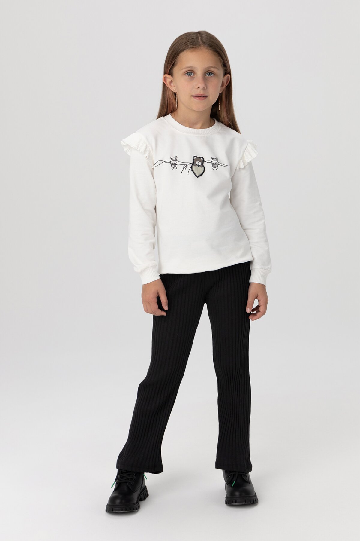 Брюки однотонные для девочки Baby Show 8172 140 см Черный (2000990087362D)(SC)  Фото №3