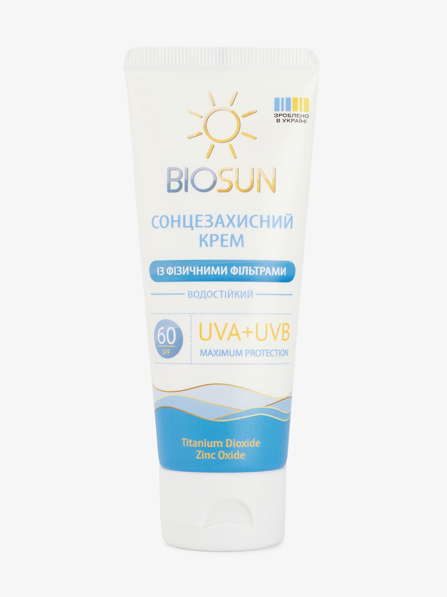 Купити Сонцезахисний крем для обличчя SPF 60 BIOSUN 75 мл Артикул: 4820026165967