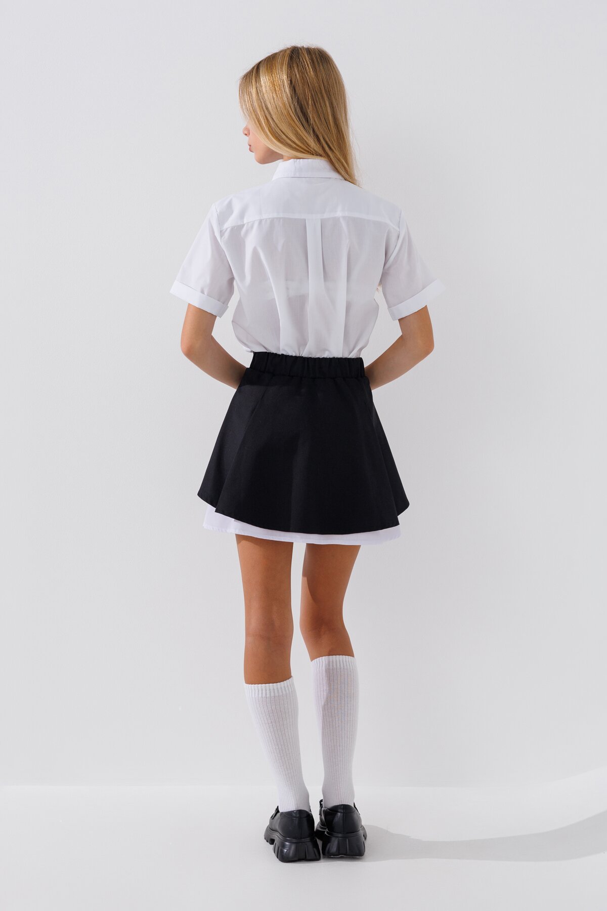 Сорочка однотонна для дівчинки Vio Faloni 3305 146 см Білий (2000990494931S)(SC)  Фото №4