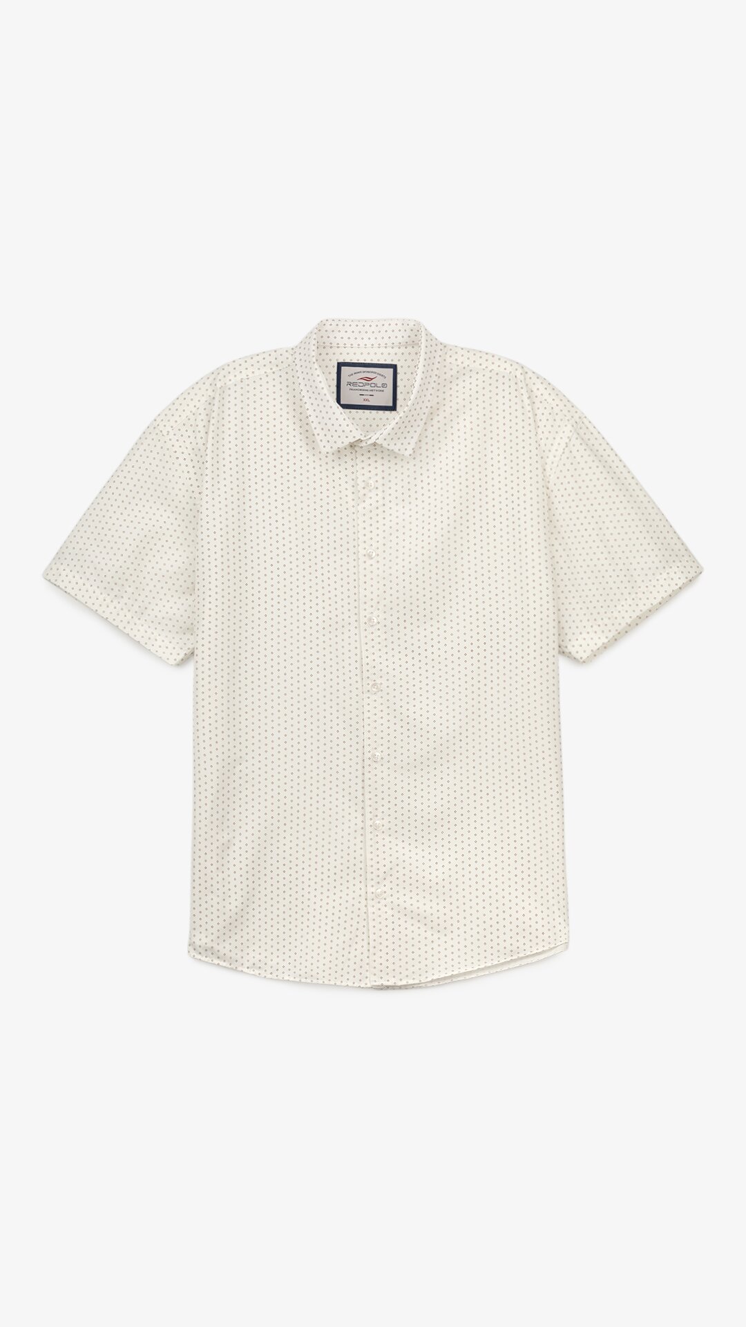 Рубашка классическая с узором мужская Redpolo 3952 2XL Белый  Фото №0