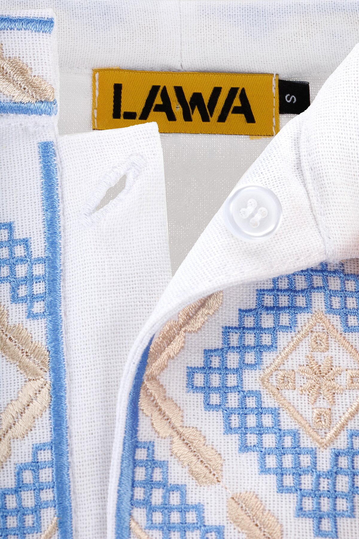Сорочка вишиванка чоловіча LAWA E-MB02302 S Білий  Фото №10