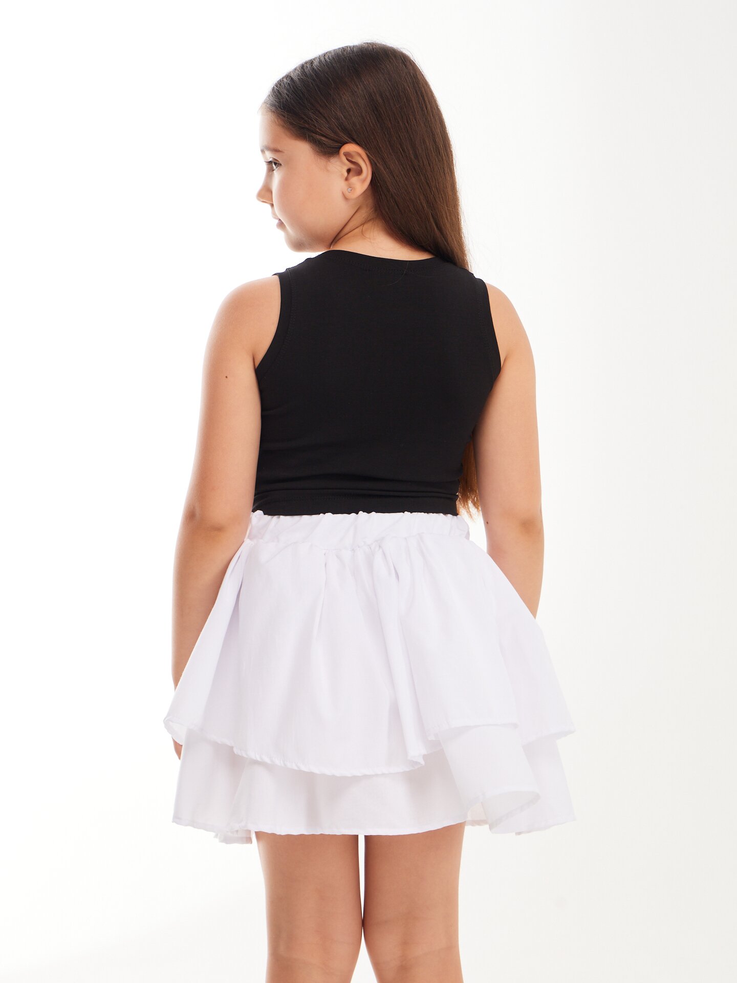 Купити Спідниця однотонна для дівчинки Aura Style 5016 140 см Білий Артикул: 2000999566745 Фото повноекранне №4