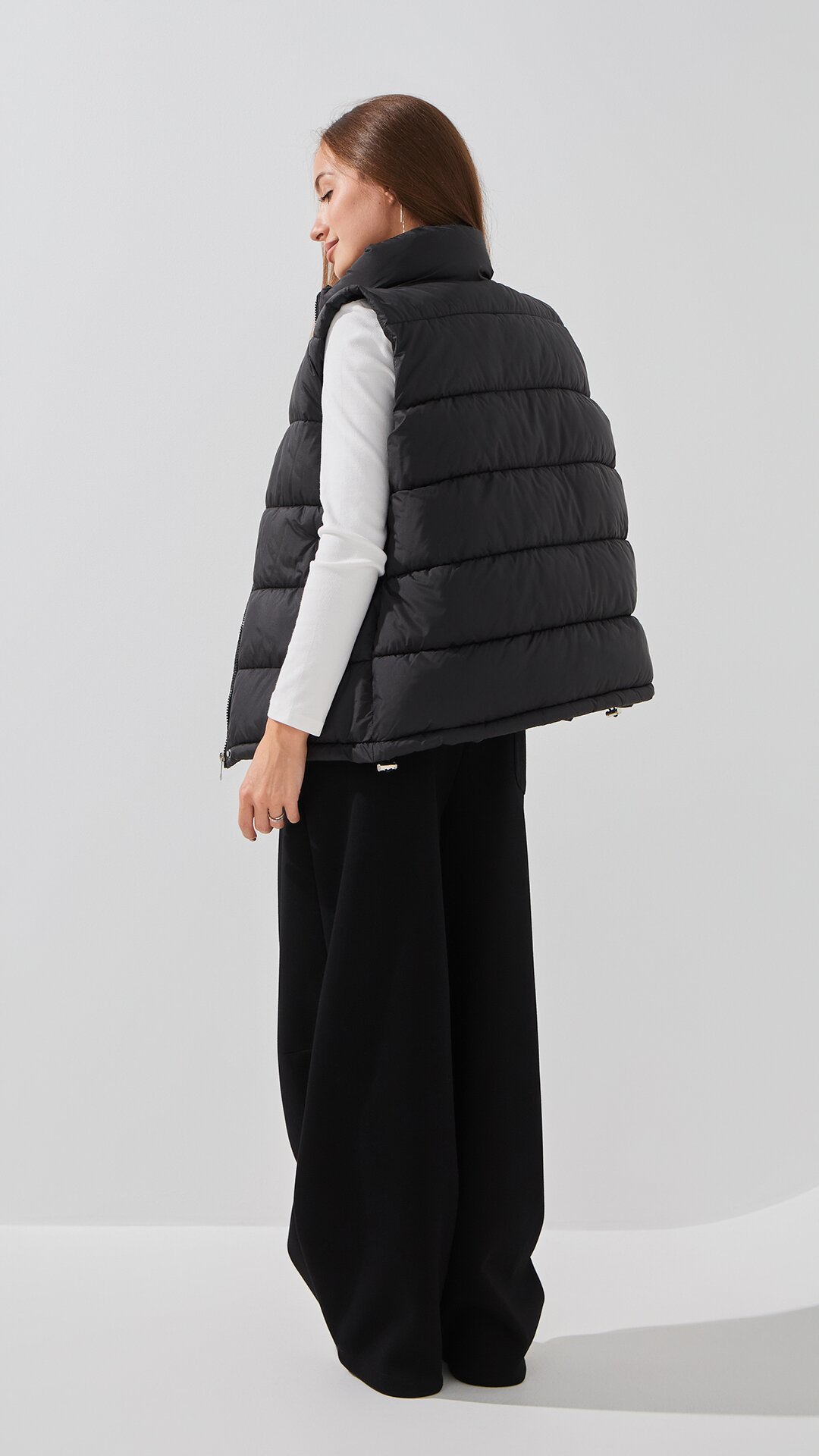 Купити Спортивні штани Baggy однотонні жіночі K.K 601 S Чорний Артикул: 2000991054271 Фото повноекранне №5
