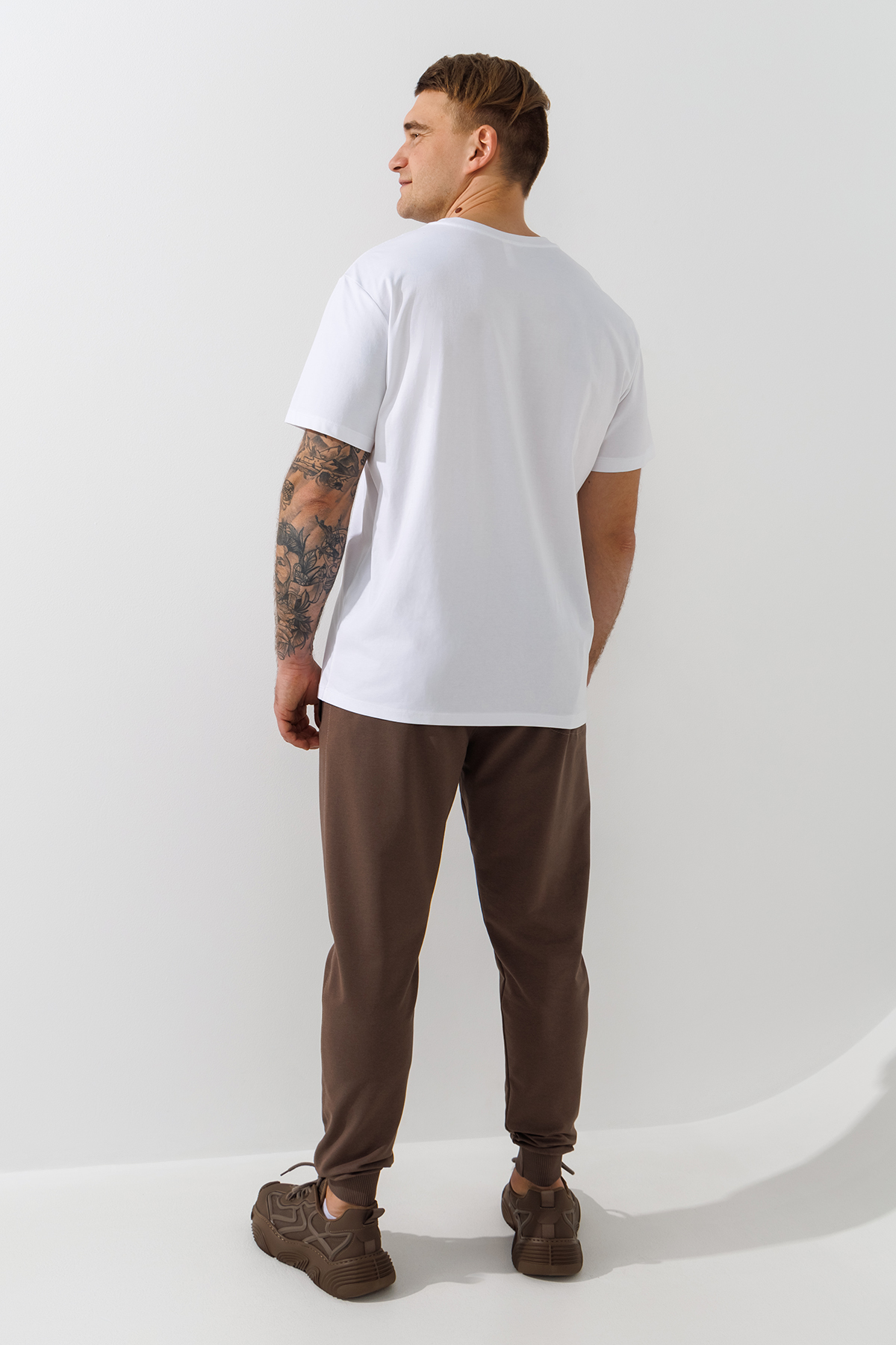 Купити Спортивні штани однотонні чоловічі CLUB ju CJU6100 S Коричневий Артикул: 2000991003729 Фото повноекранне №5