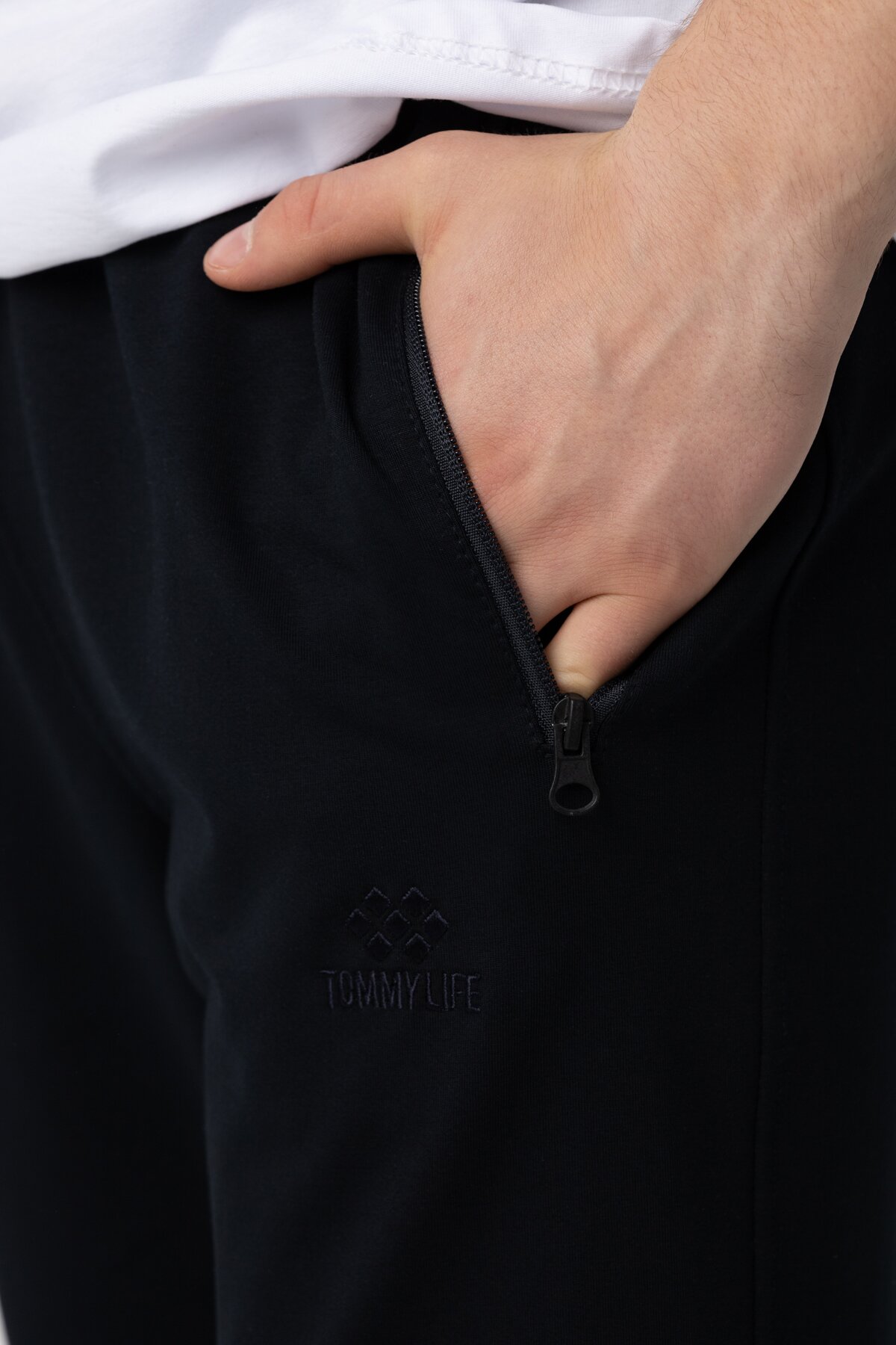 Спортивные штаны мужские Tommy life 84508 5XL Темно-синий (2000989983781D)  Фото №3