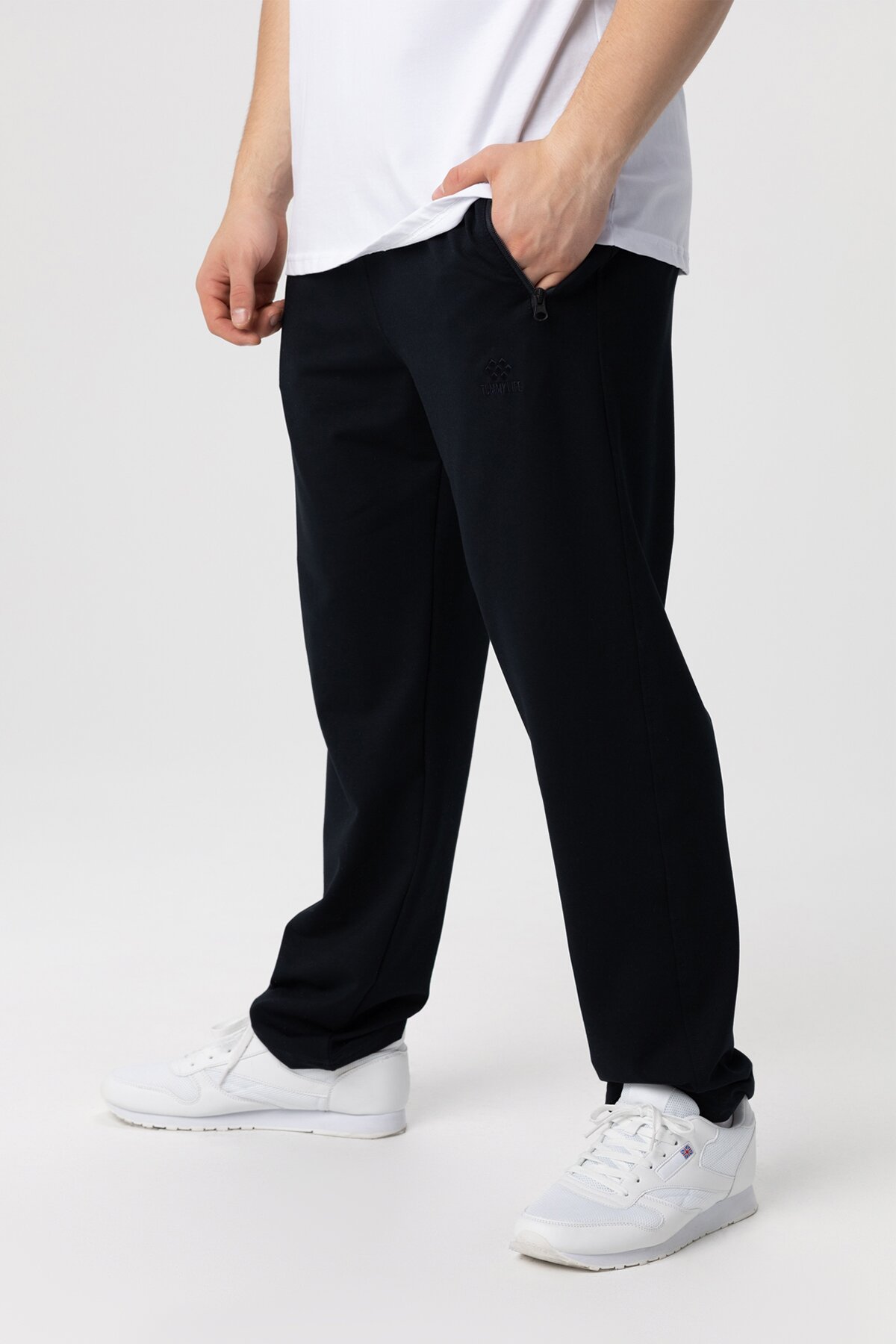 Спортивные штаны мужские Tommy life 84508 5XL Темно-синий (2000989983781D)  Фото №1