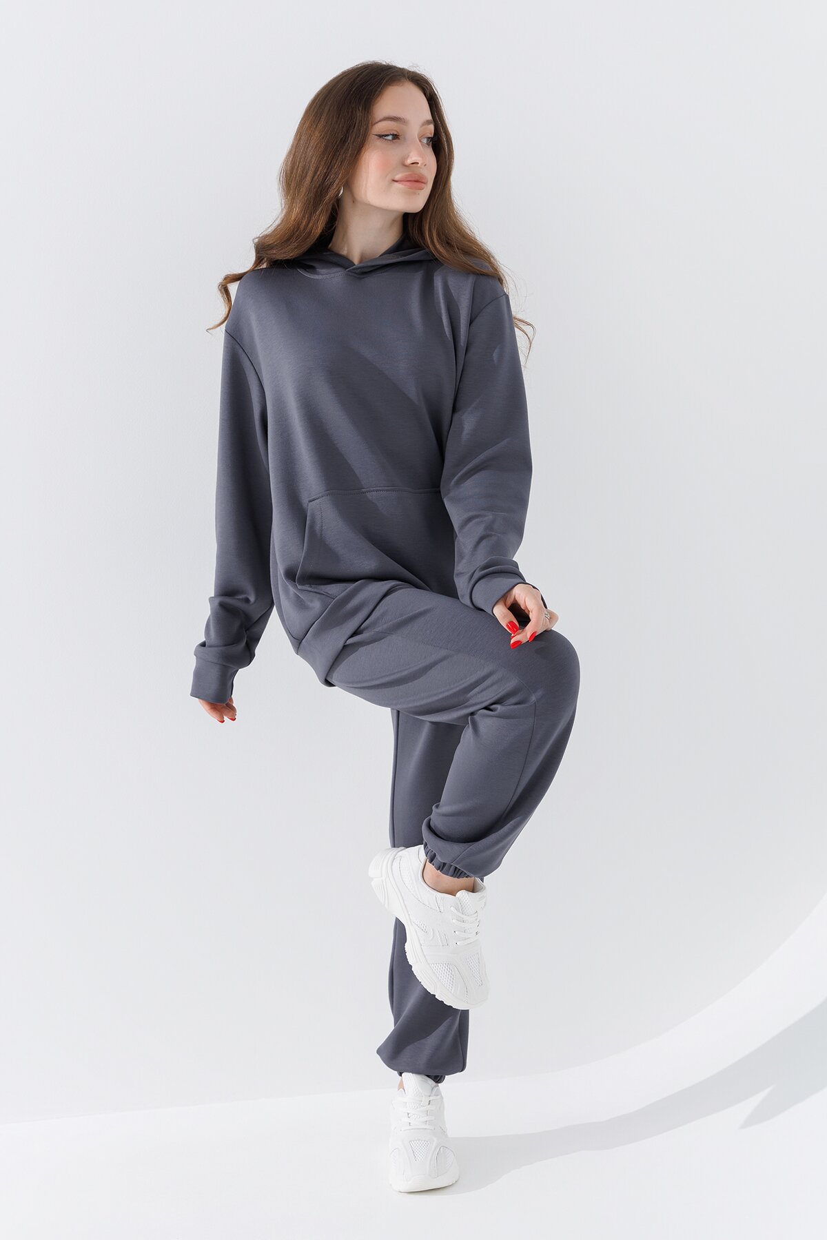 Спортивні штани жіночі 242324-K XS Графітовий (2000990662231D)  Фото №2