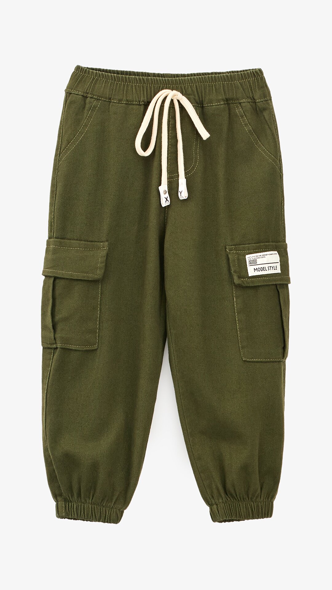 Купити Штани джогери однотонні для хлопчика Dinomin 6605 98 см Хакі Артикул: 2000999433023 Фото повноекранне №1