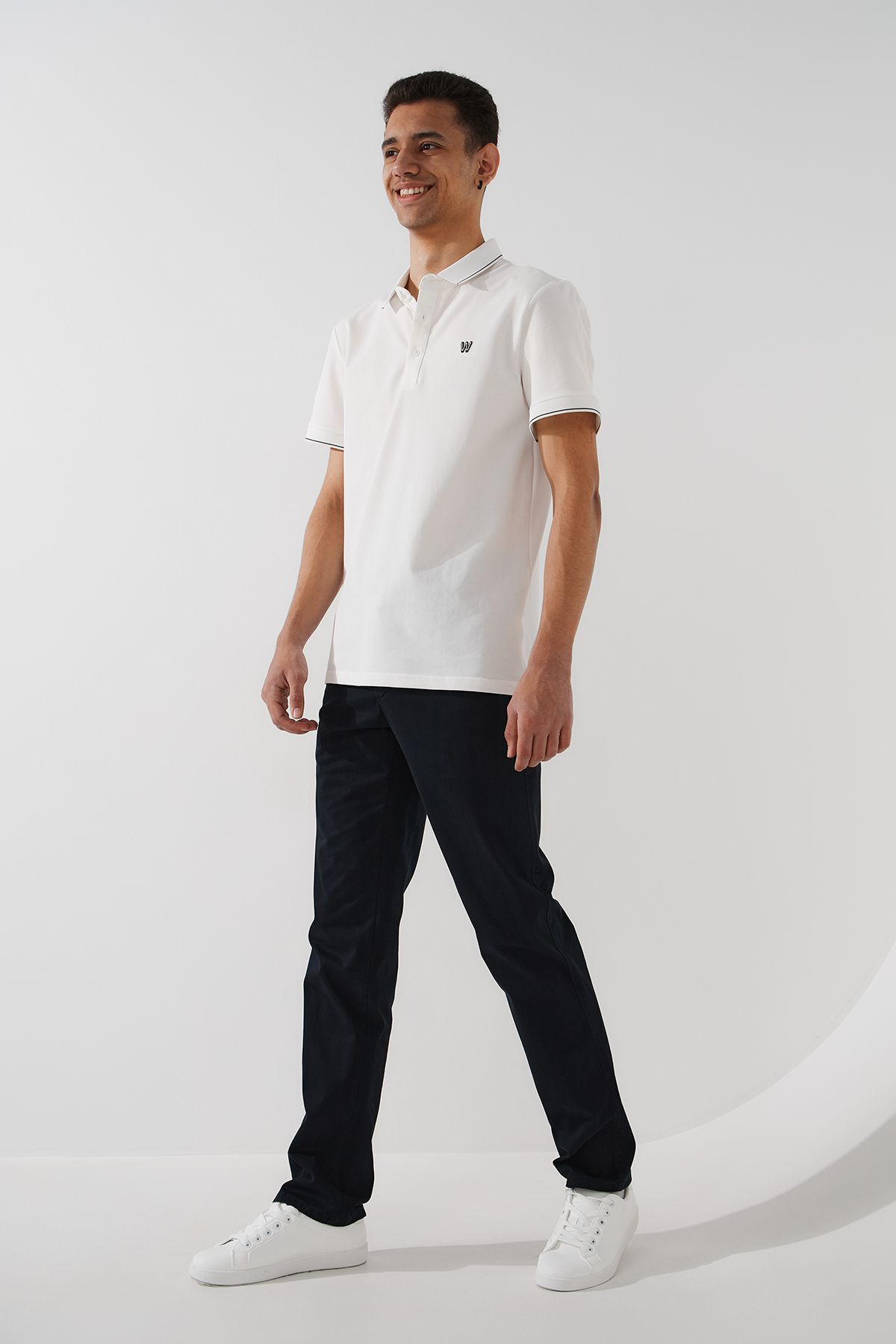 Брюки однотонные прямые мужские Polo Awa K601-206 31 Темно-синий  Фото №2