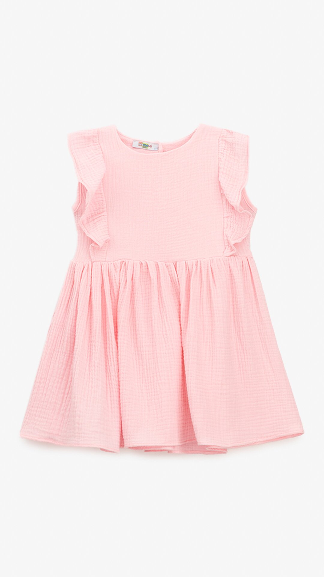 Купити Сукня однотонна для дівчинки Aura Style 5006-1 104 см Рожевий Артикул: 2000999546778 Фото повноекранне №6