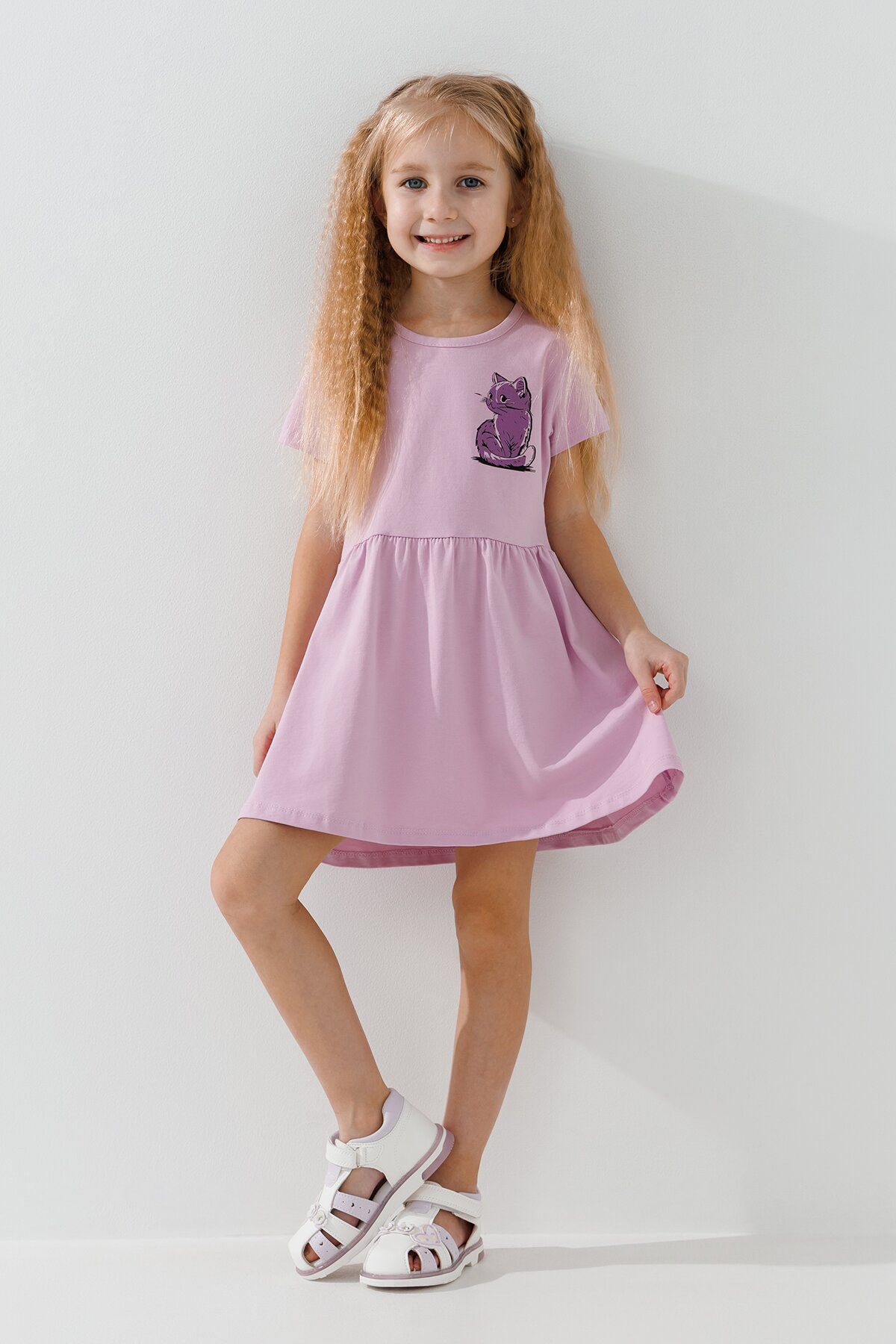 Сукня з принтом для дівчинки Baby Show 16589 92 см Бузковий  Фото №0
