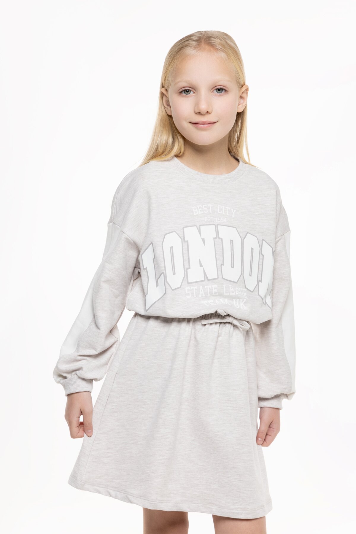 Платье с принтом для девочки Pop Fashion 6925 134 см Бежевый (2000990158291D)  Фото №0