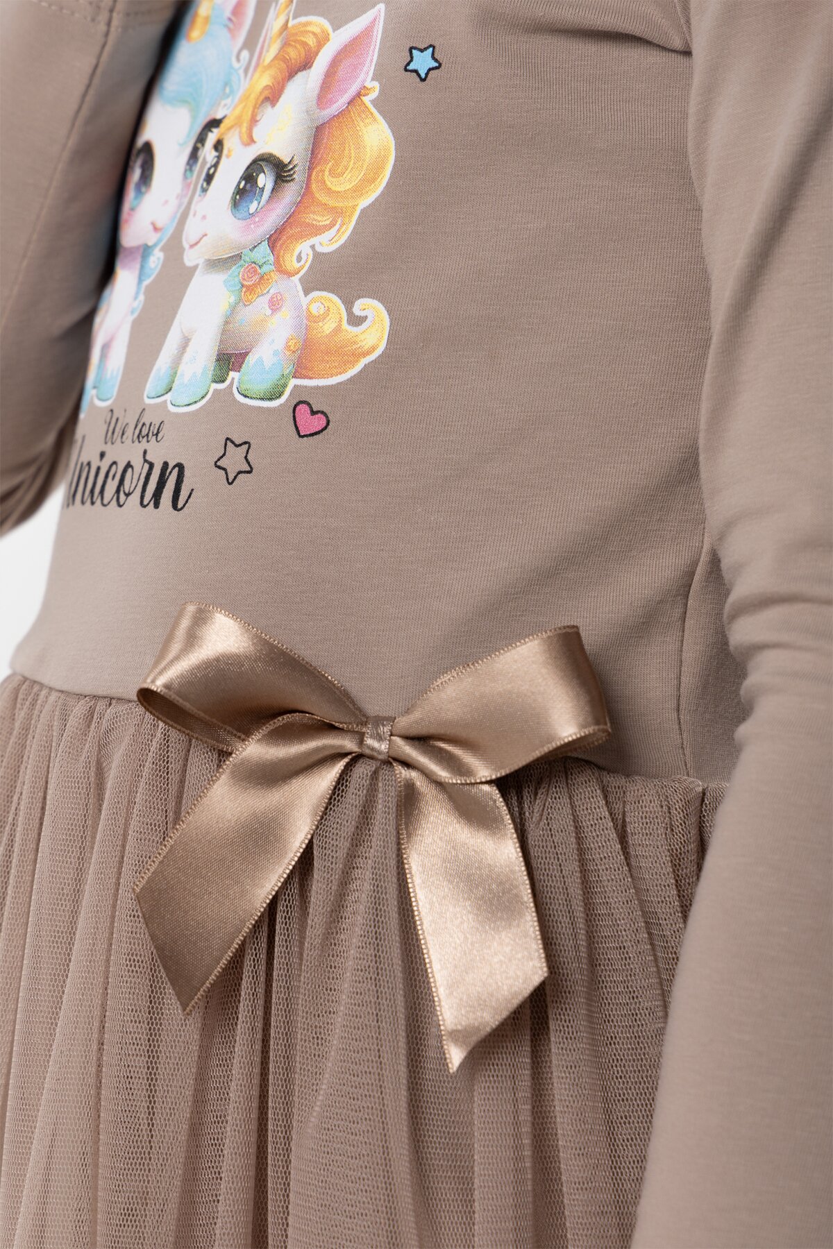 Платье с принтом для девочки Pop Fashion 7342 92 см Капучино (2000990154156D)  Фото №3