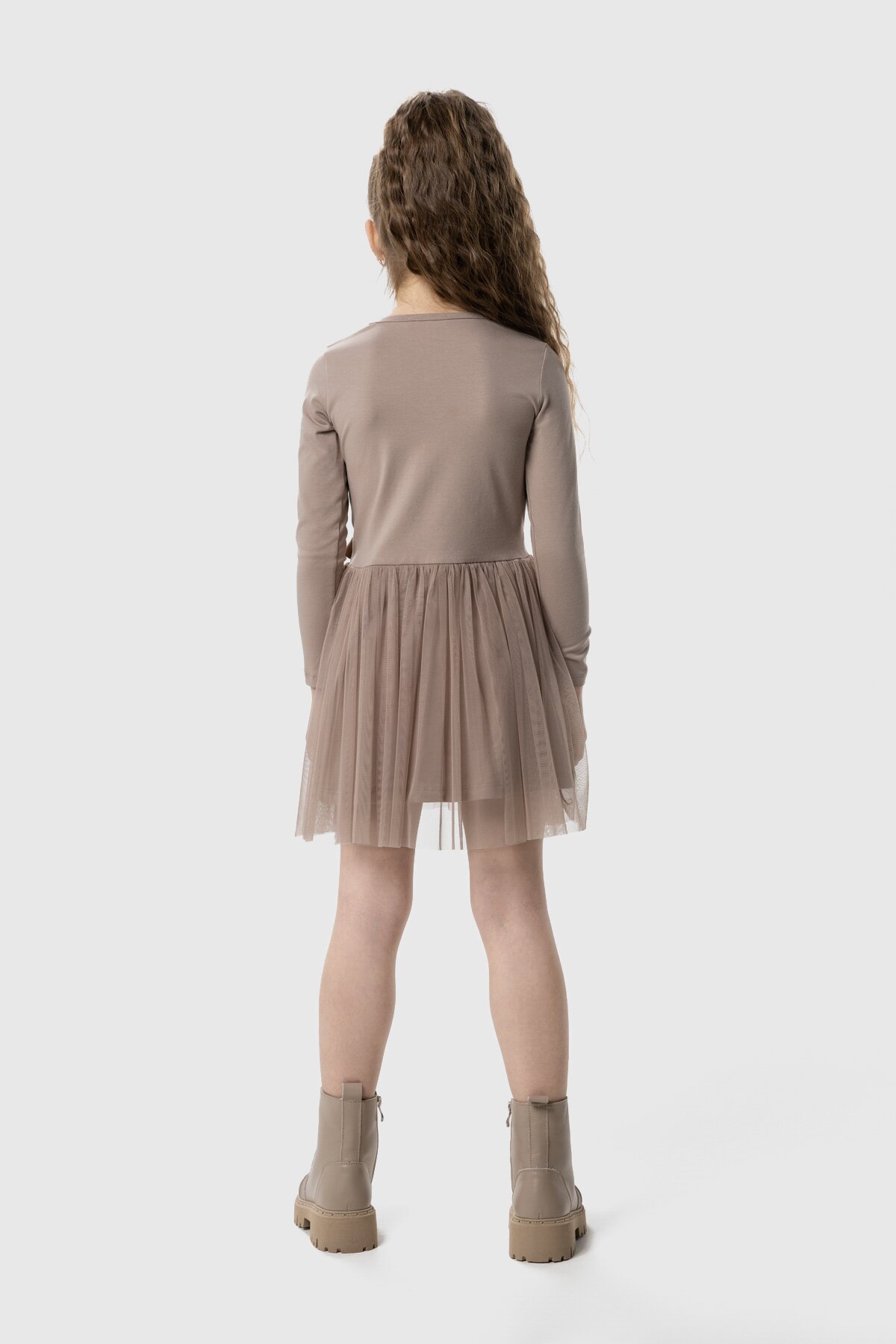 Платье с принтом для девочки Pop Fashion 7342 92 см Капучино (2000990154156D)  Фото №5