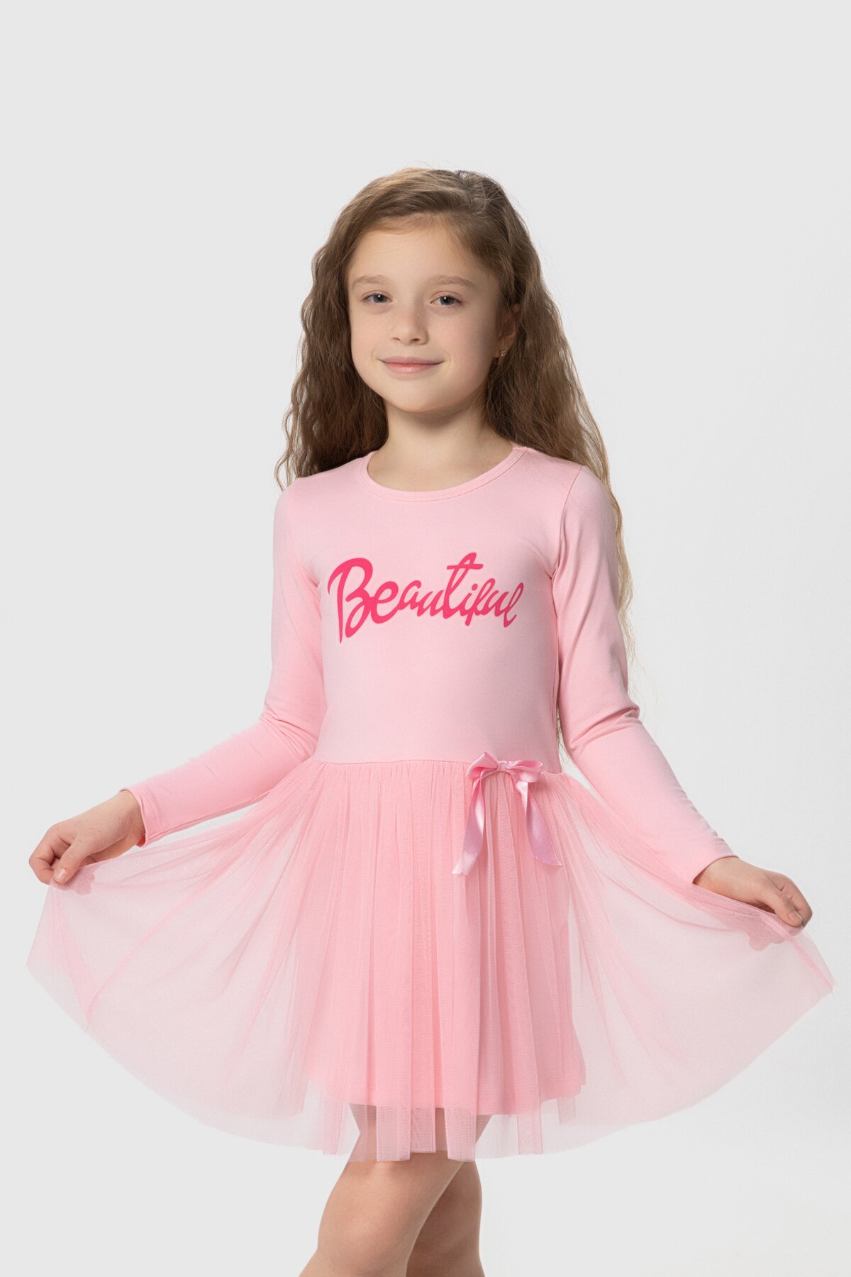 Платье с принтом для девочки Pop Fashion 7344 92 см Розовый (2000990158161D)  Фото №1
