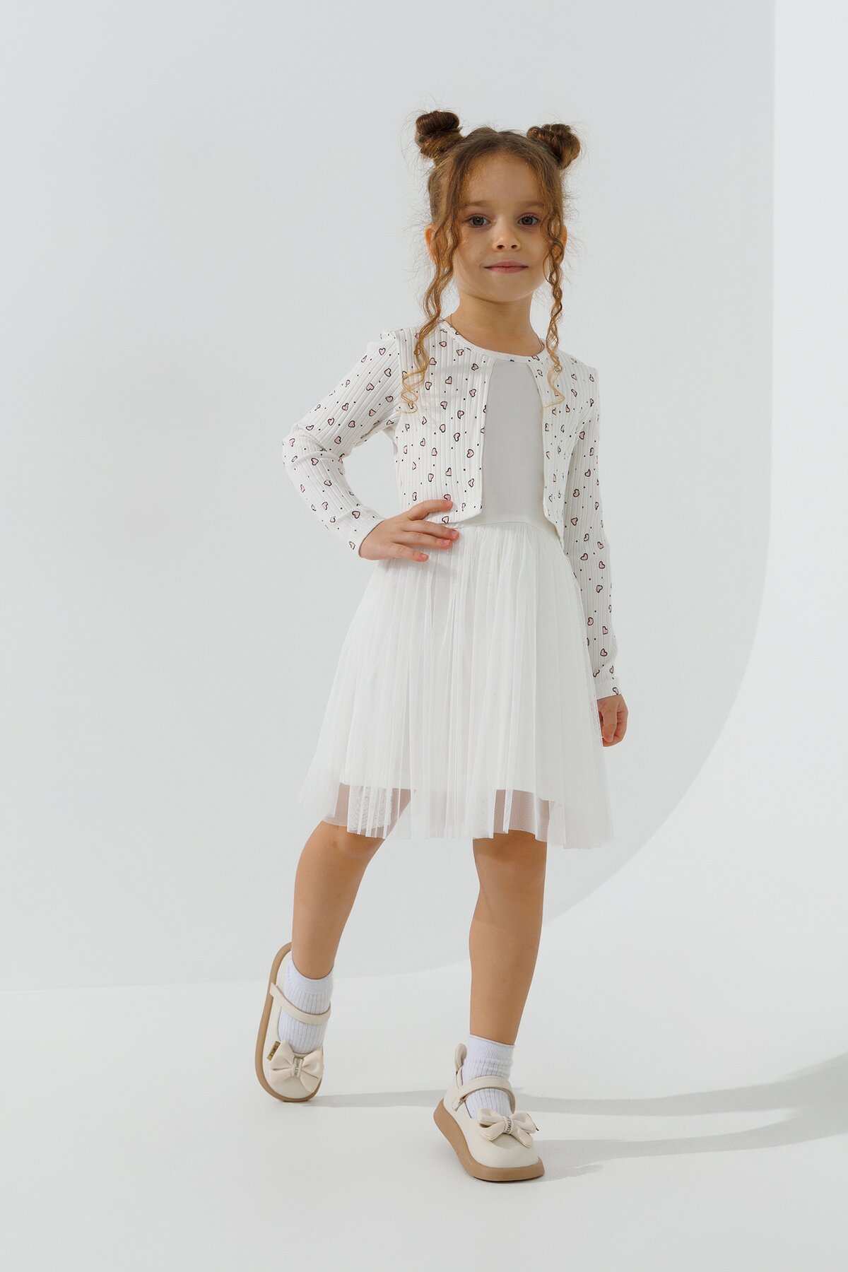Сукня з візерунком для дівчинки Pop Fashion 7582 116 см Молочний  Фото №2