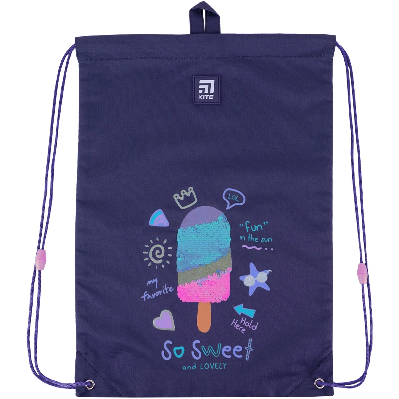 Сумка для форми та взуття для дівчинки Kite K24-600M-7 Фіолетовий (4063276106780A)(SC)  Фото №2