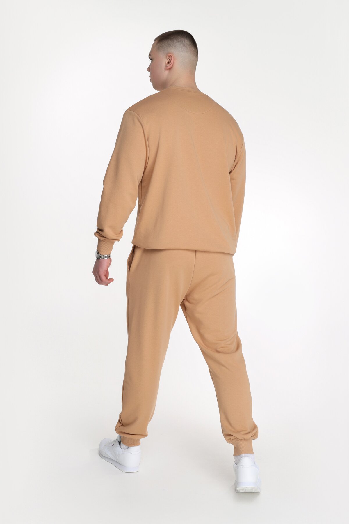 Свитшот однотонный мужской Demos DMS004 baza 4XL Бежевый (2000989426820D)  Фото №5