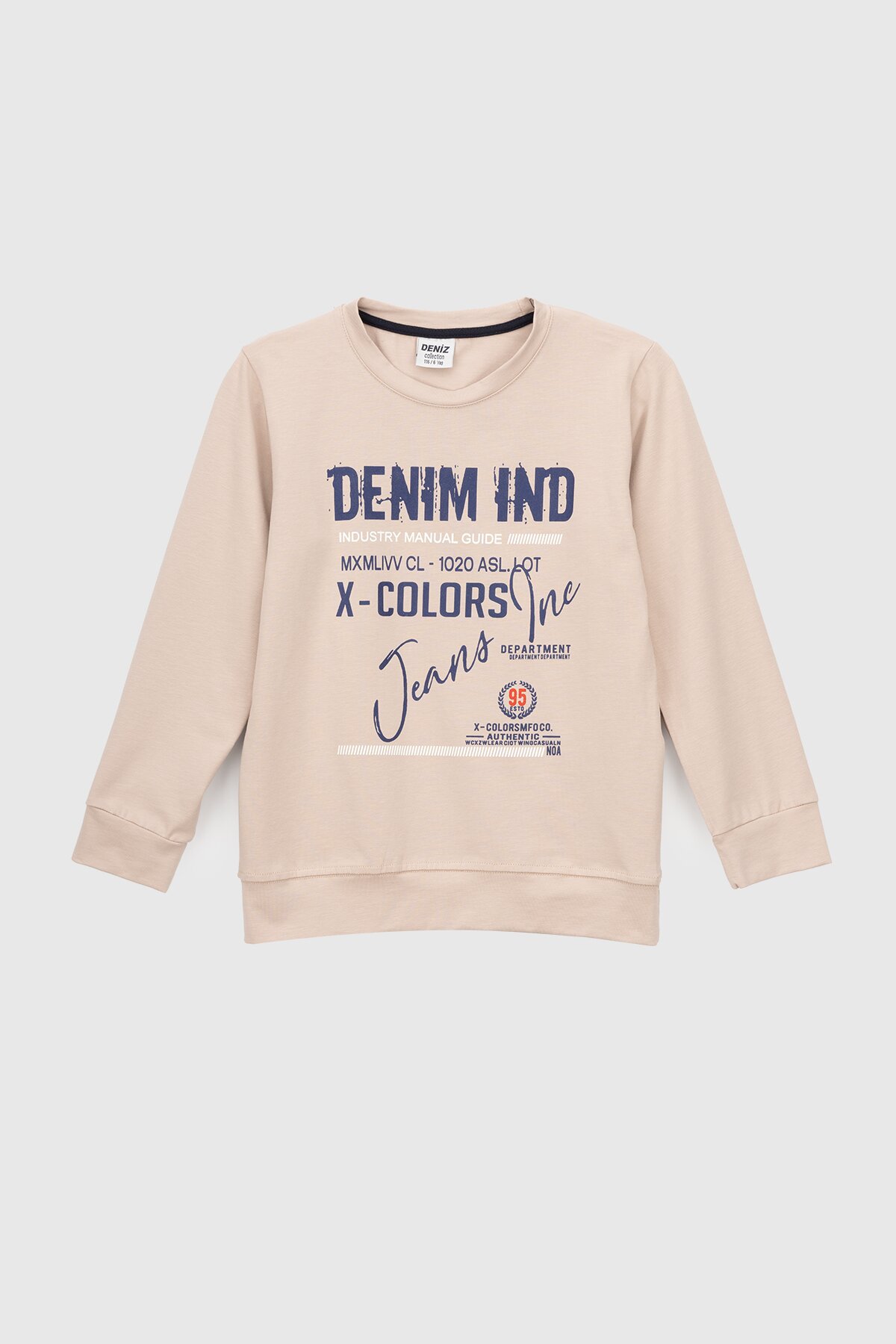 Свитшот с принтом для мальчика Deniz 05022 110 см Бежевый (2000990438126D)  Фото №5