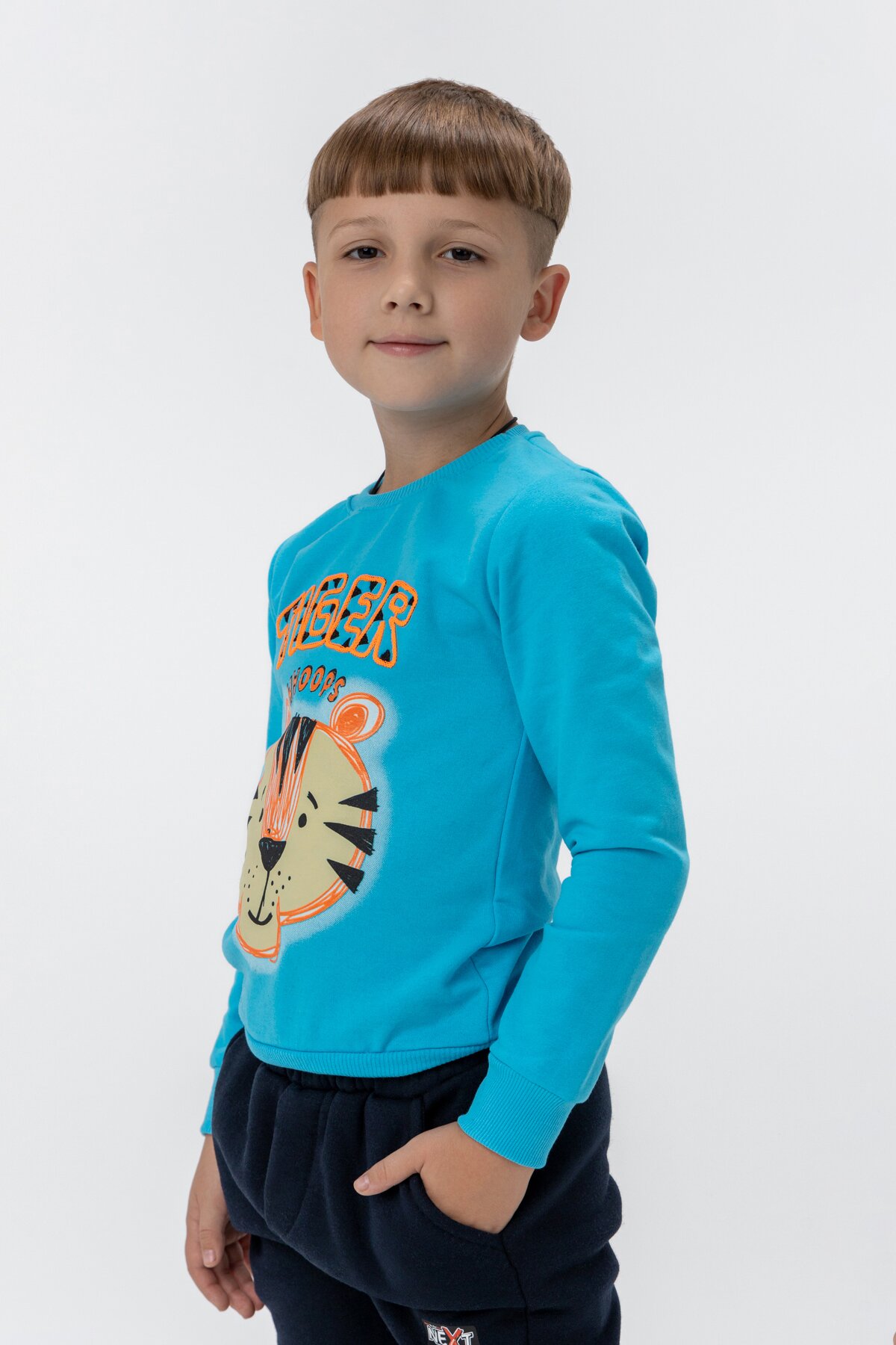 Світшот з принтом Baby Show 7128 98 Блакитний (2000990104977W)  Фото №1
