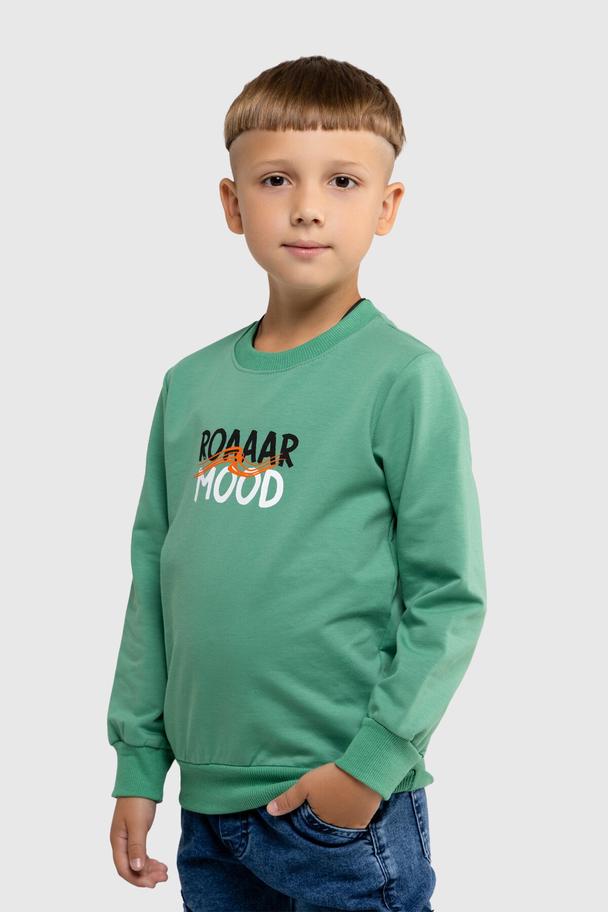 Світшот з принтом для хлопчика Baby Show 13057 98 см Зелений (2000990004086D)  Фото №0