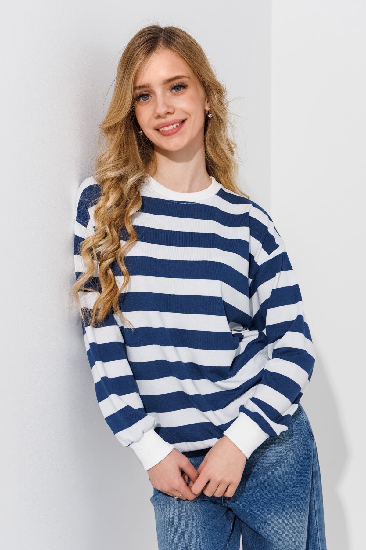 Світшот з візерунком унісекс First Kids 0067 146 см Синій  Фото №8