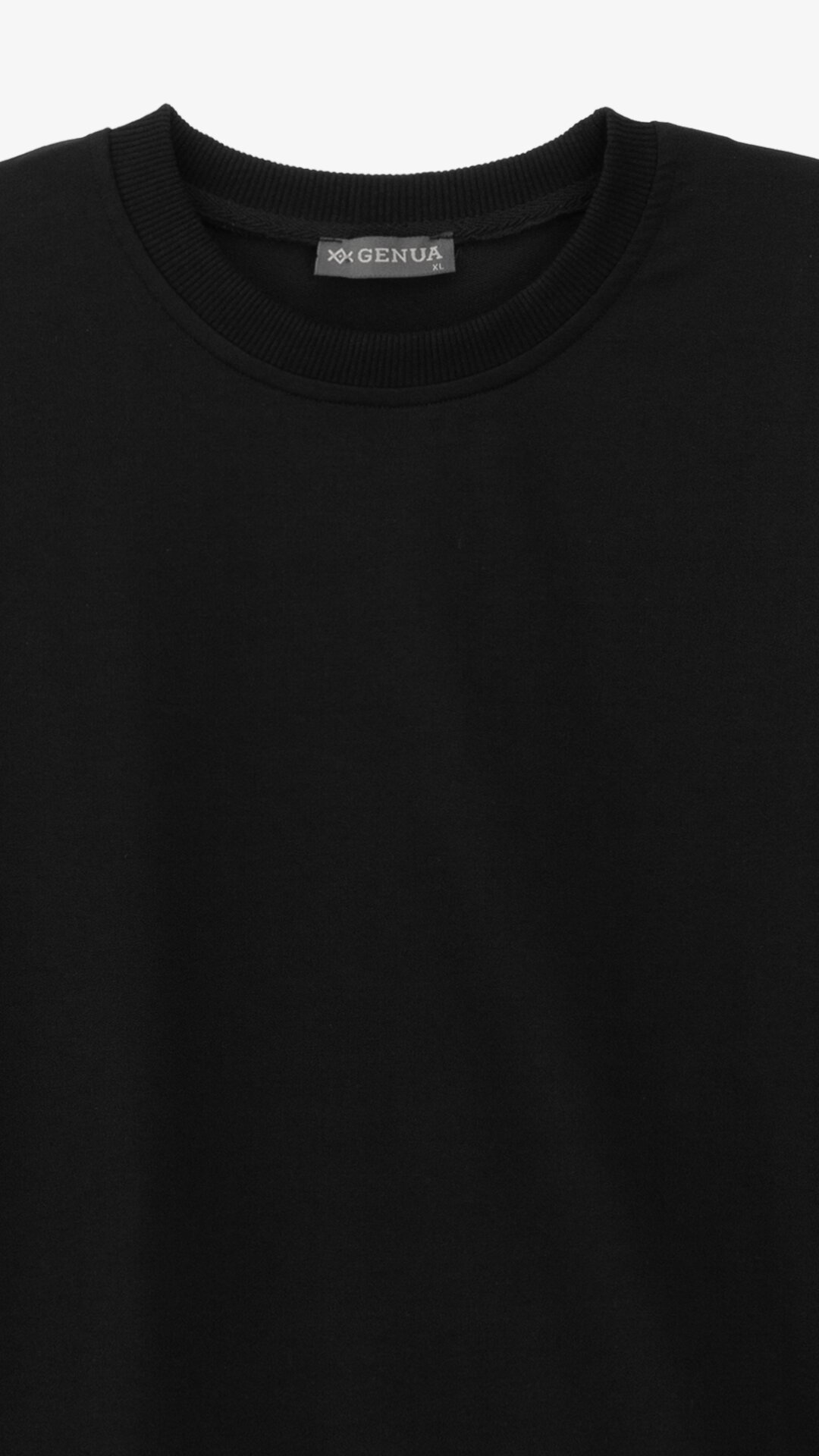 Купити Світшот однотонний чоловічий GENUA G01217-0004 S Чорний Артикул: 2000999407529 Фото повноекранне №8