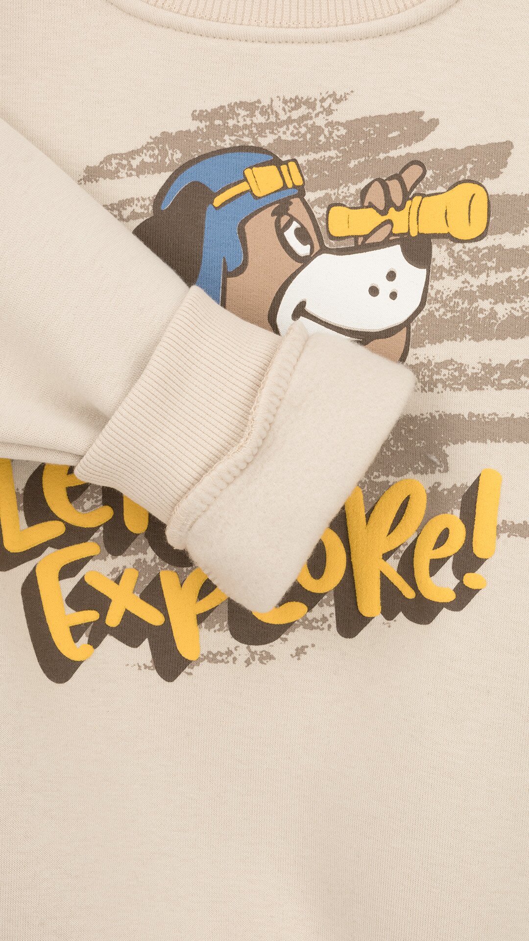 Світшот з принтом для хлопчика First Kids M-187 92 см Бежевий  Фото №2