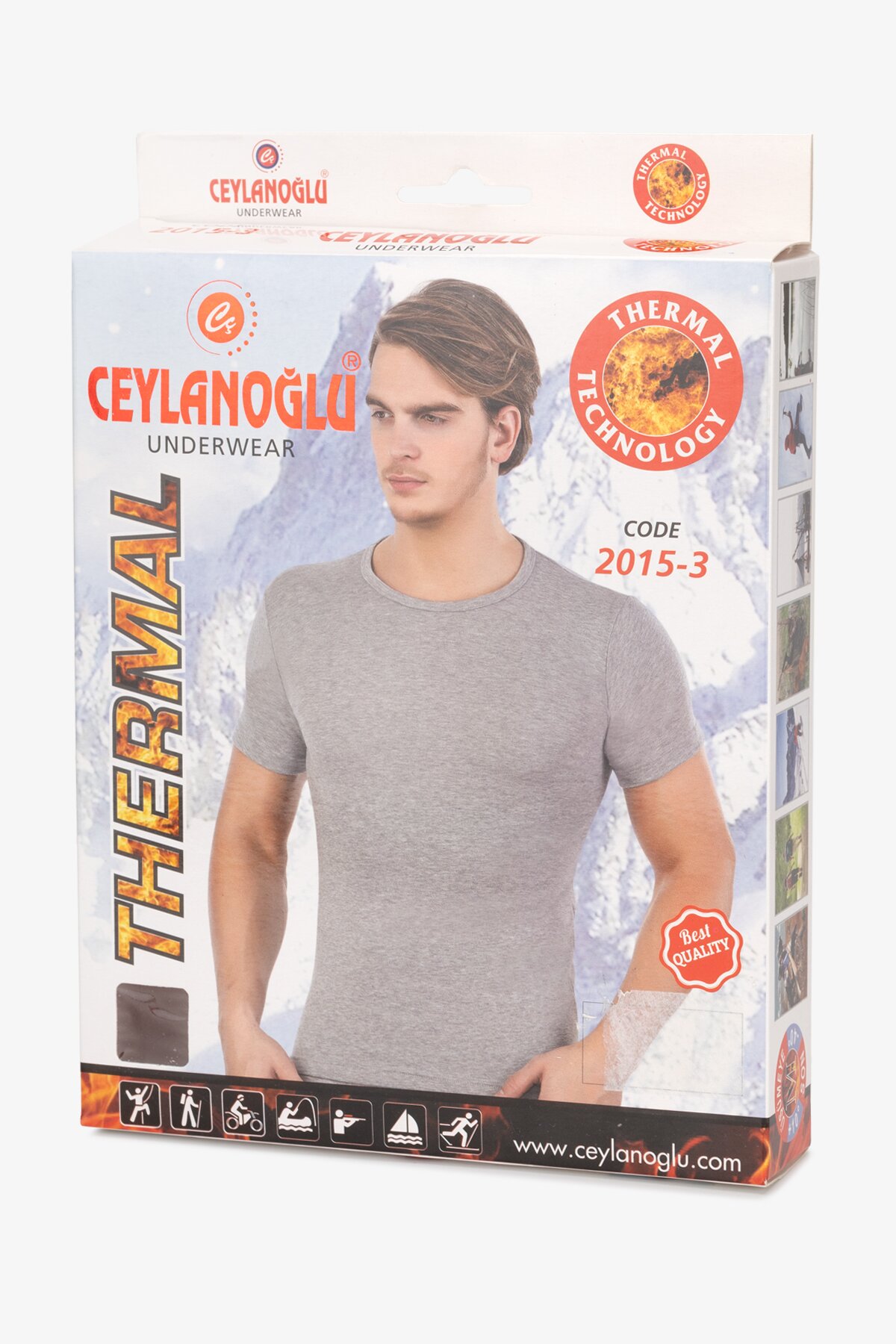 Термофутболка чоловіча Ceylanoglu 2015-3 S Сірий (2000903102243W)  Фото №8