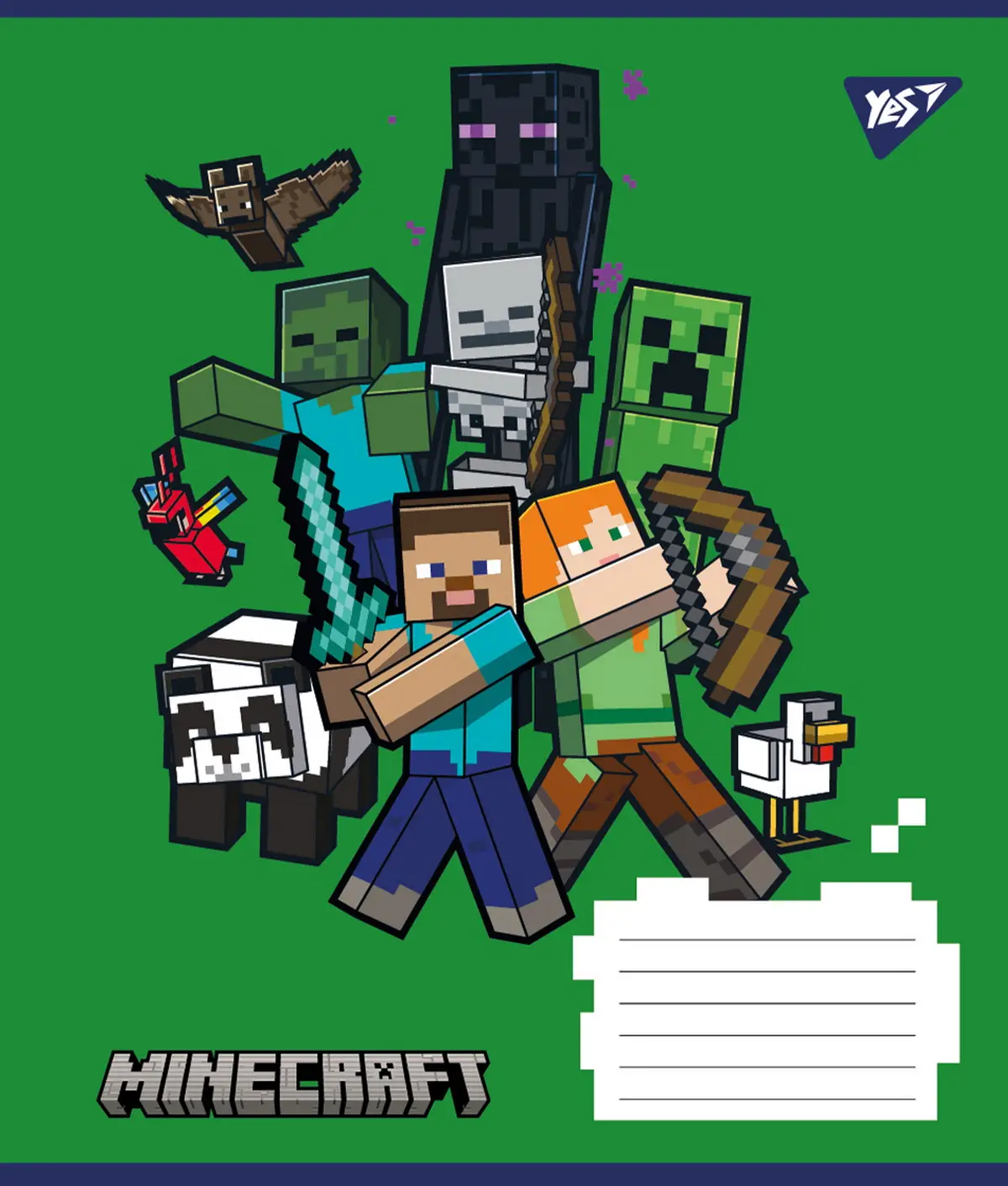 Тетрадь ученическая «Minecraft. Враждебный» YES 767211 12 л. (4823092286390)(SC)  Фото №3