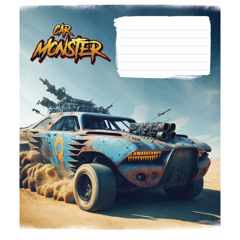Зошит учнівський &quot;Monster cars&quot; Школярик 012-3243C 12 арк. (482000647045603243)(SC)  Фото №2