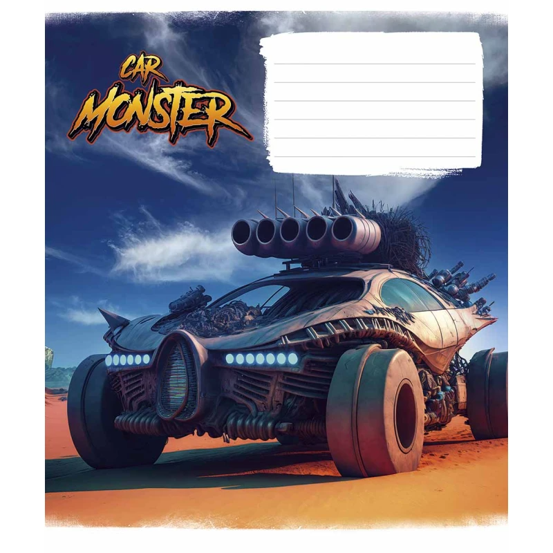 Зошит учнівський &quot;Monster cars&quot; Школярик 012-3243C 12 арк. (482000647045603243)(SC)  Фото №1