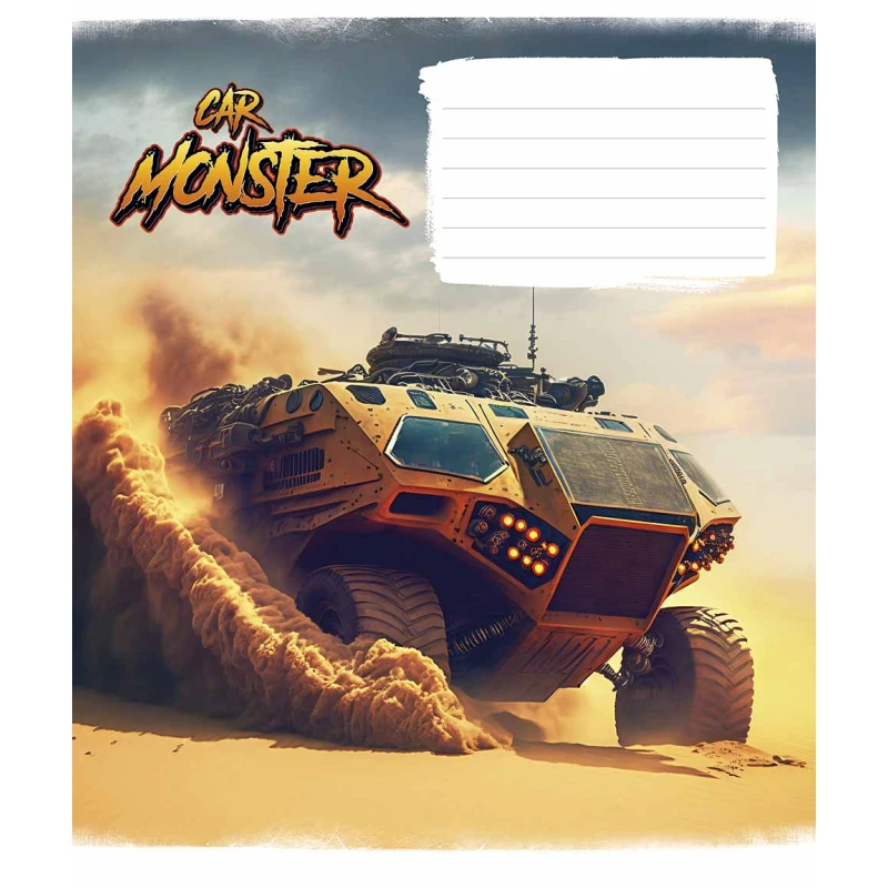 Зошит учнівський &quot;Monster cars&quot; Школярик 012-3243C 12 арк. (482000647045603243)(SC)  Фото №3
