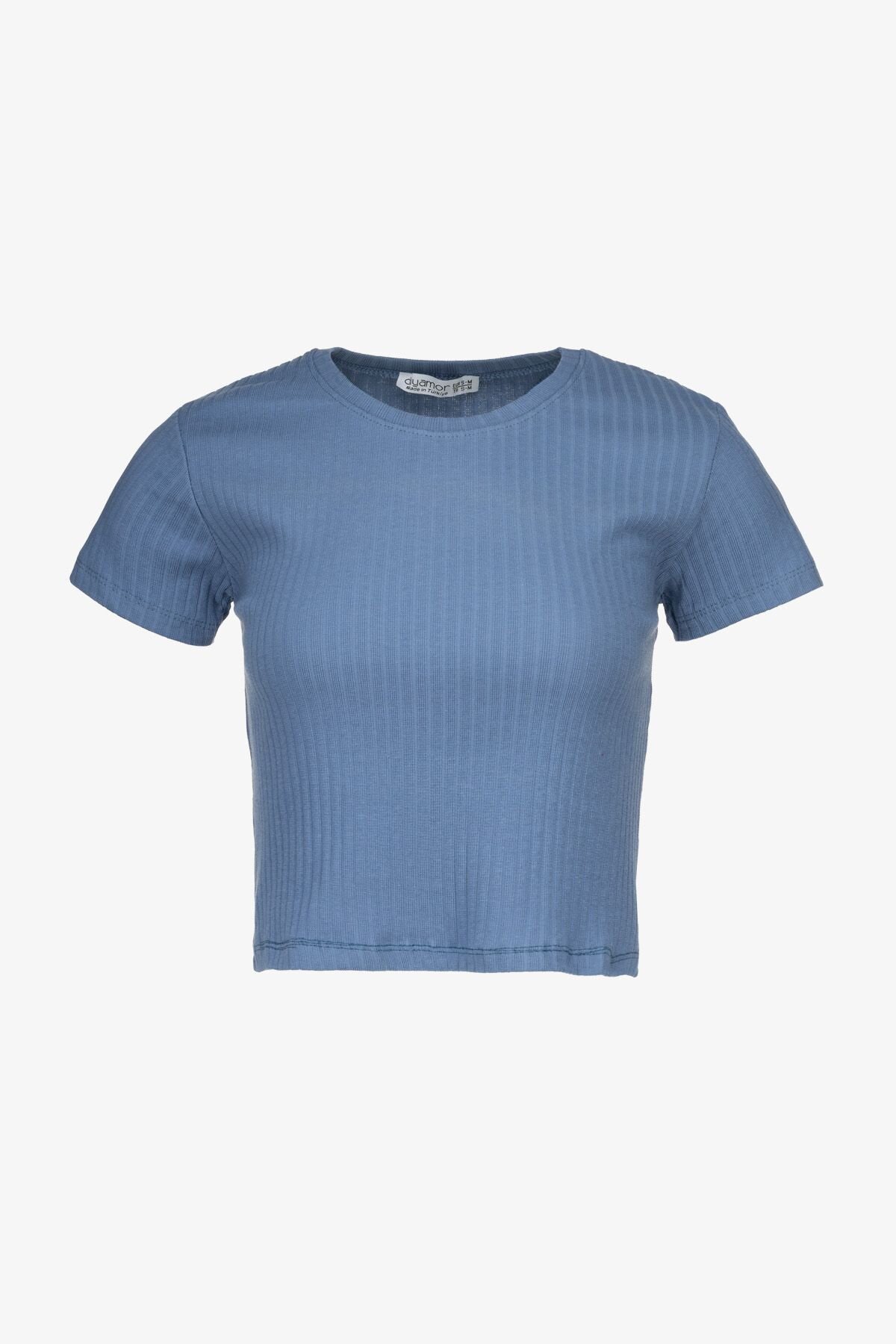 Топ однотонный женский 200284 L/XL Джинсовый  Фото №0