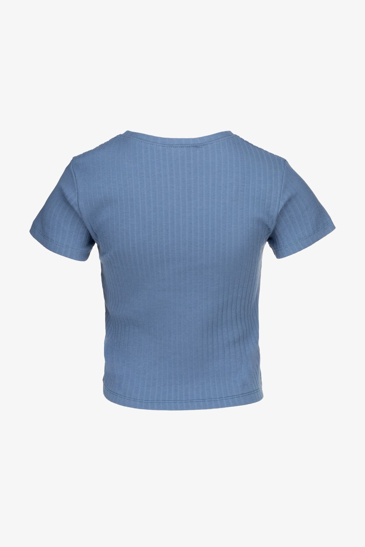 Топ однотонный женский 200284 L/XL Джинсовый  Фото №2