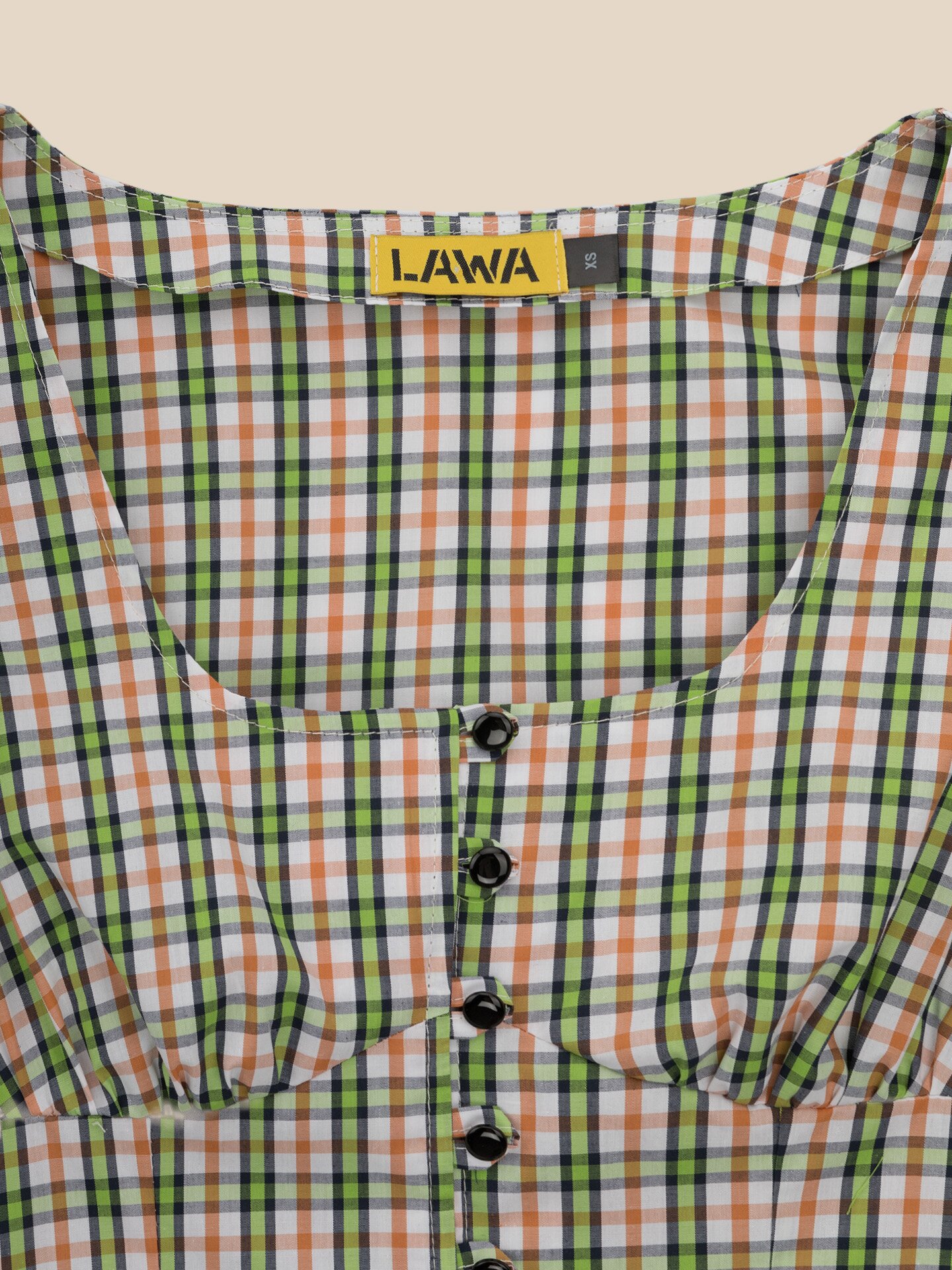 Купити Топ з візерунком жіночий LAWA WTC02498 XS Хакі Артикул: 2000999650291 Фото повноекранне №2